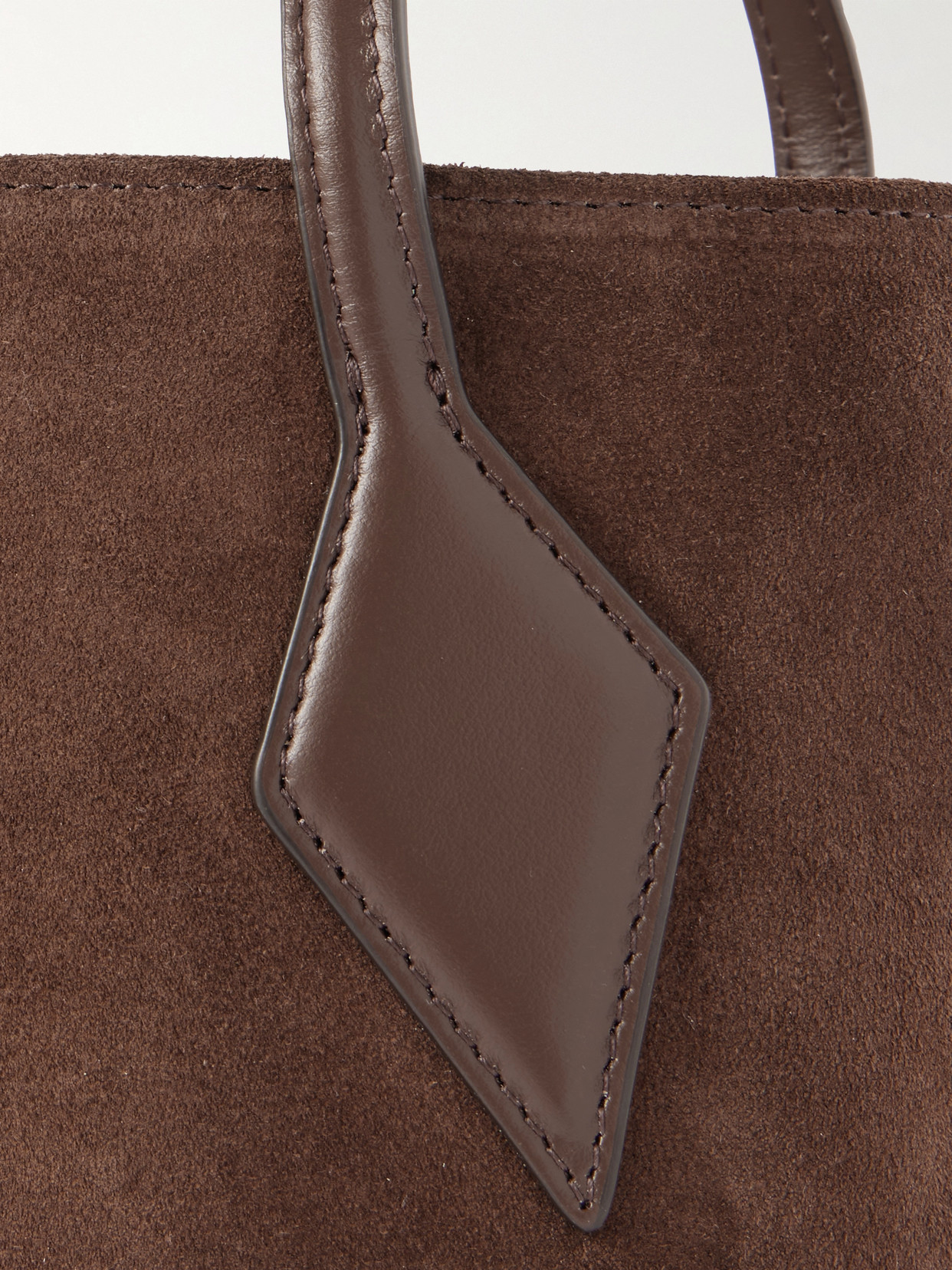 Liffner Micro Leather-trimmed Suede Tote