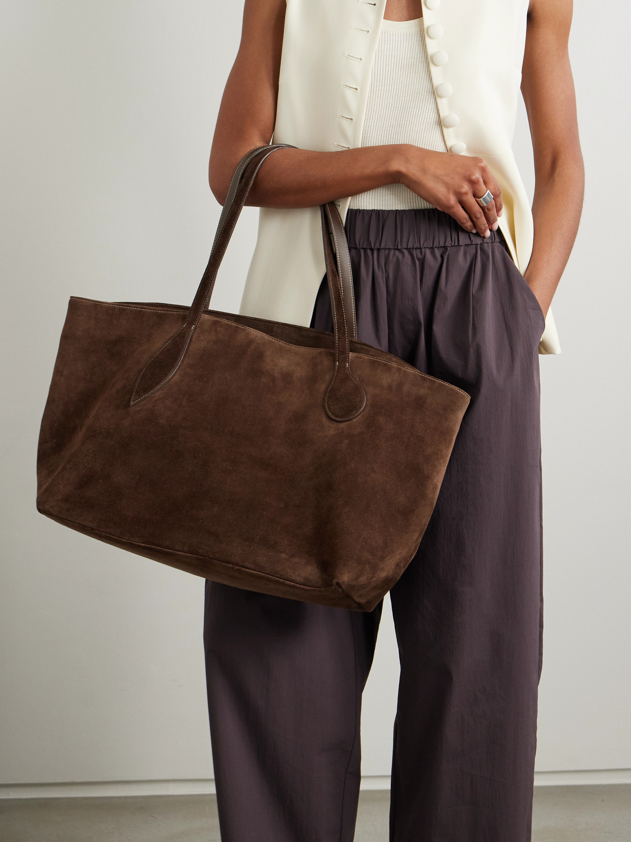 Liffner Mega Sprout Suede Tote