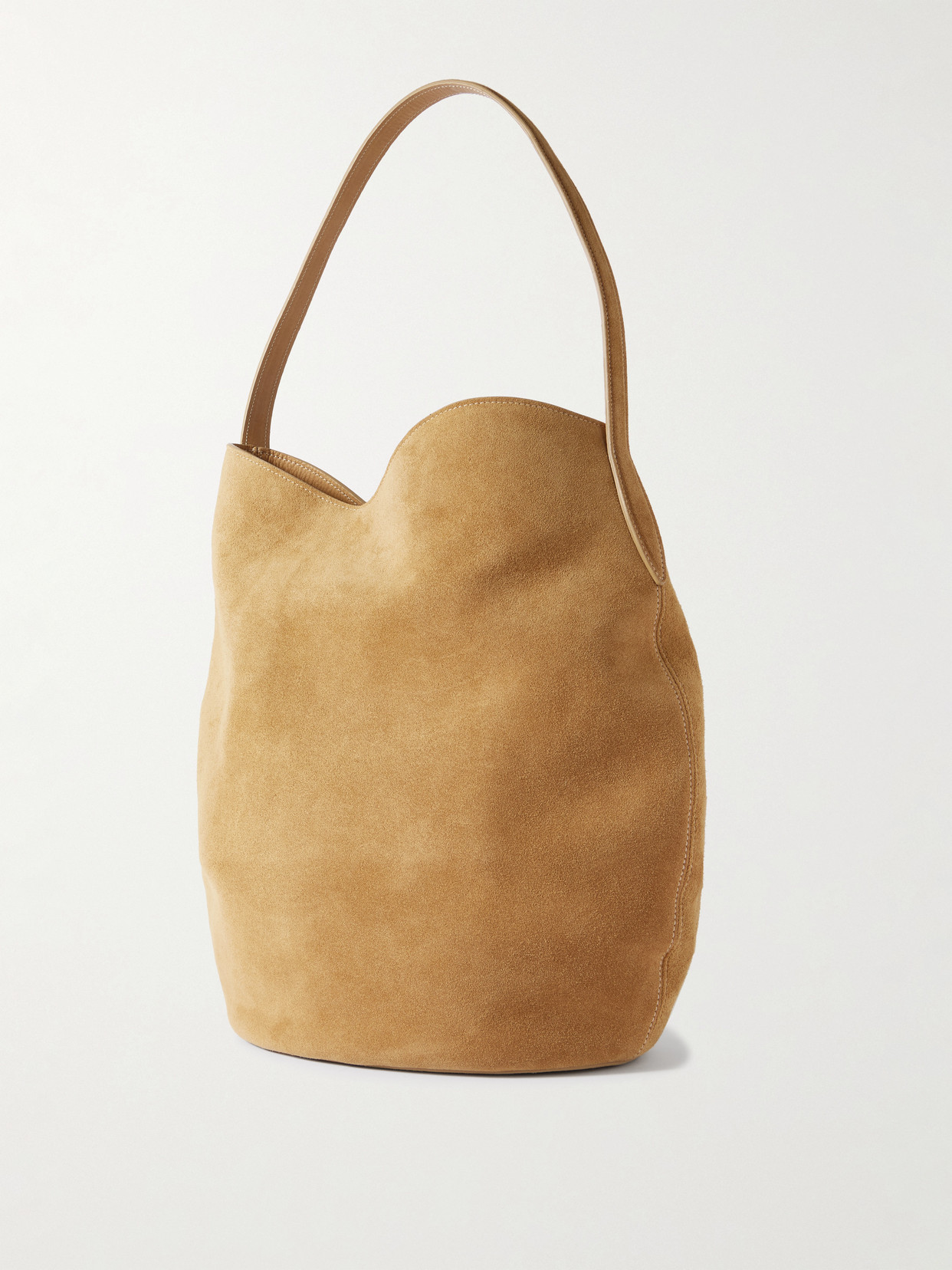 Liffner Buckled Suede Bucket Bag