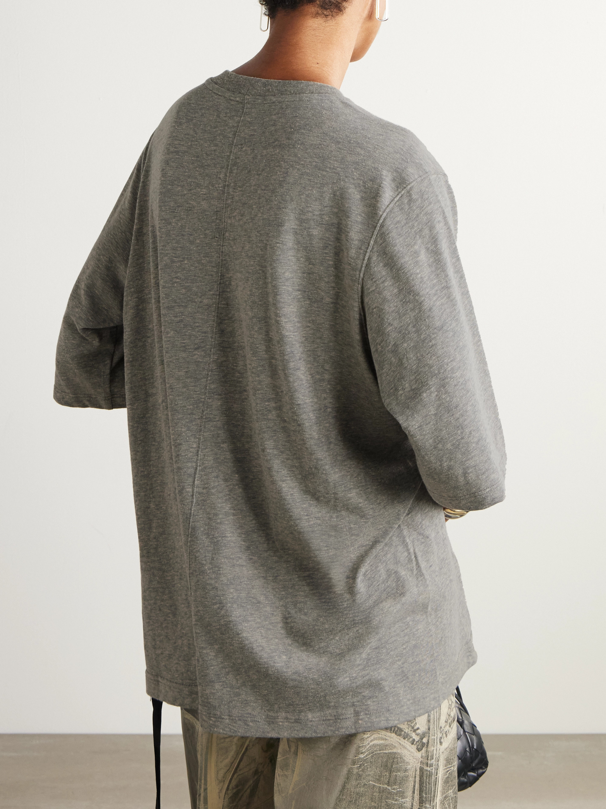 Rick Owens コットンTシャツ グレー L 伊製 Rick Owens コットンTシャツ グレー L 伊製 Rick Owens Short Level T