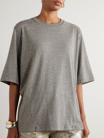 Rick Owens - Walrus paneled cotton-jersey T-shirt | Plush