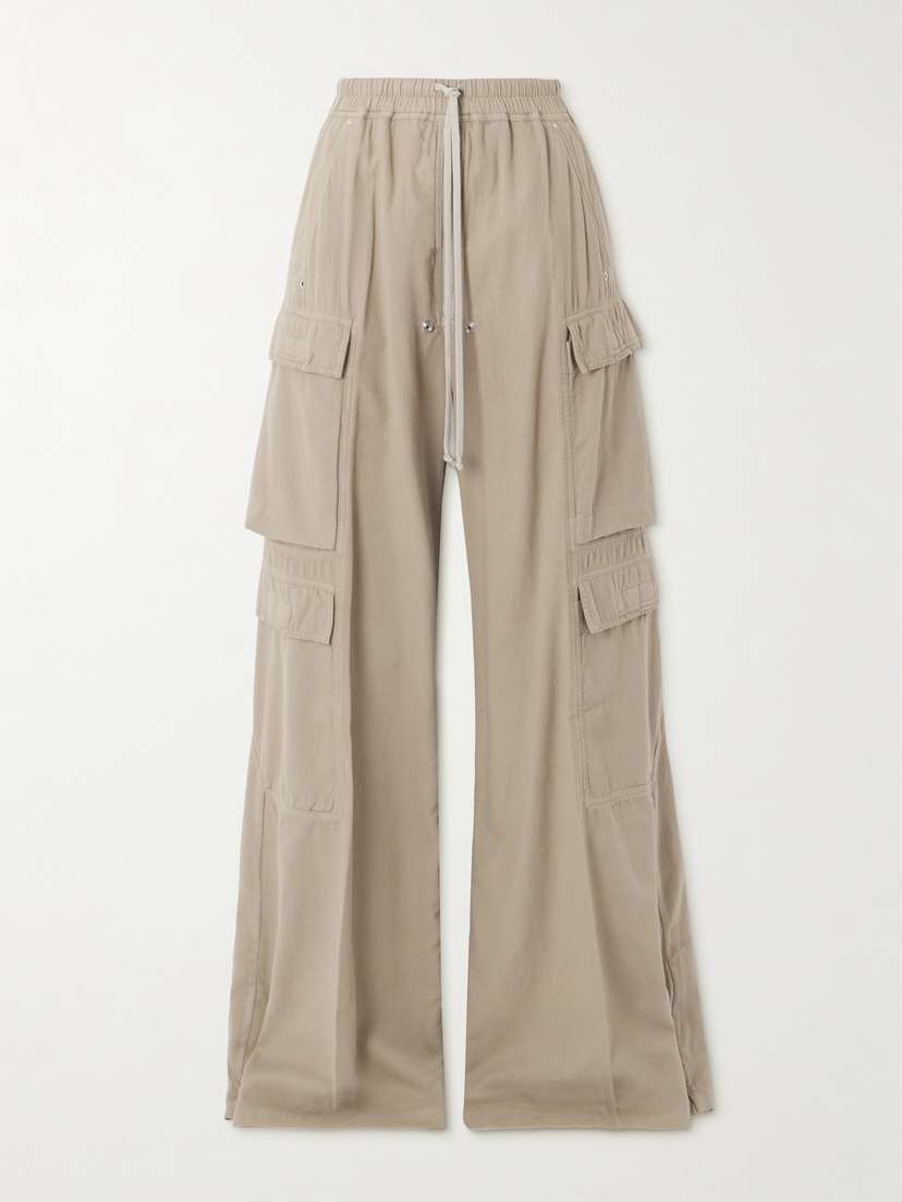 Rick Owens Jumbo Belas Cotton-twill Wide-leg Cargo Pants