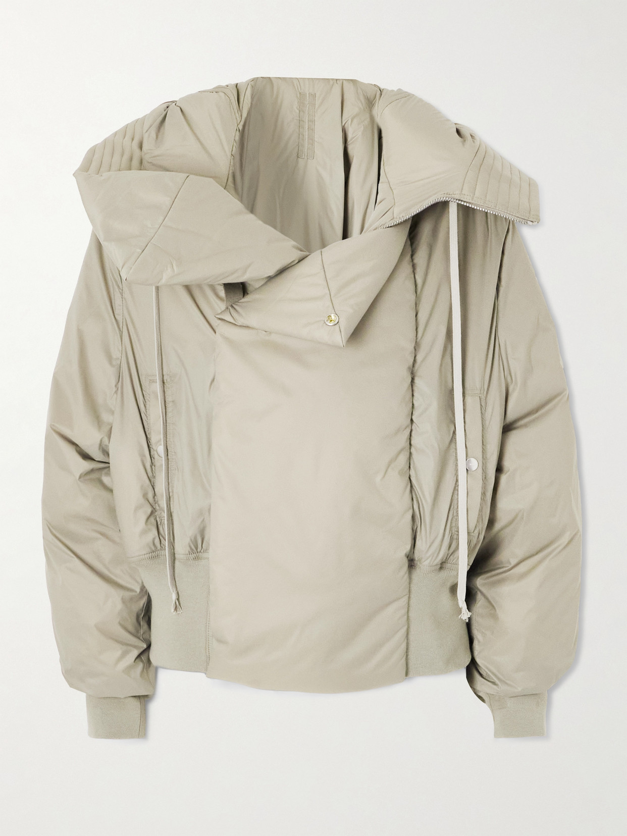 Rick Owens Padded Shell Bomber Jacket In Neutral