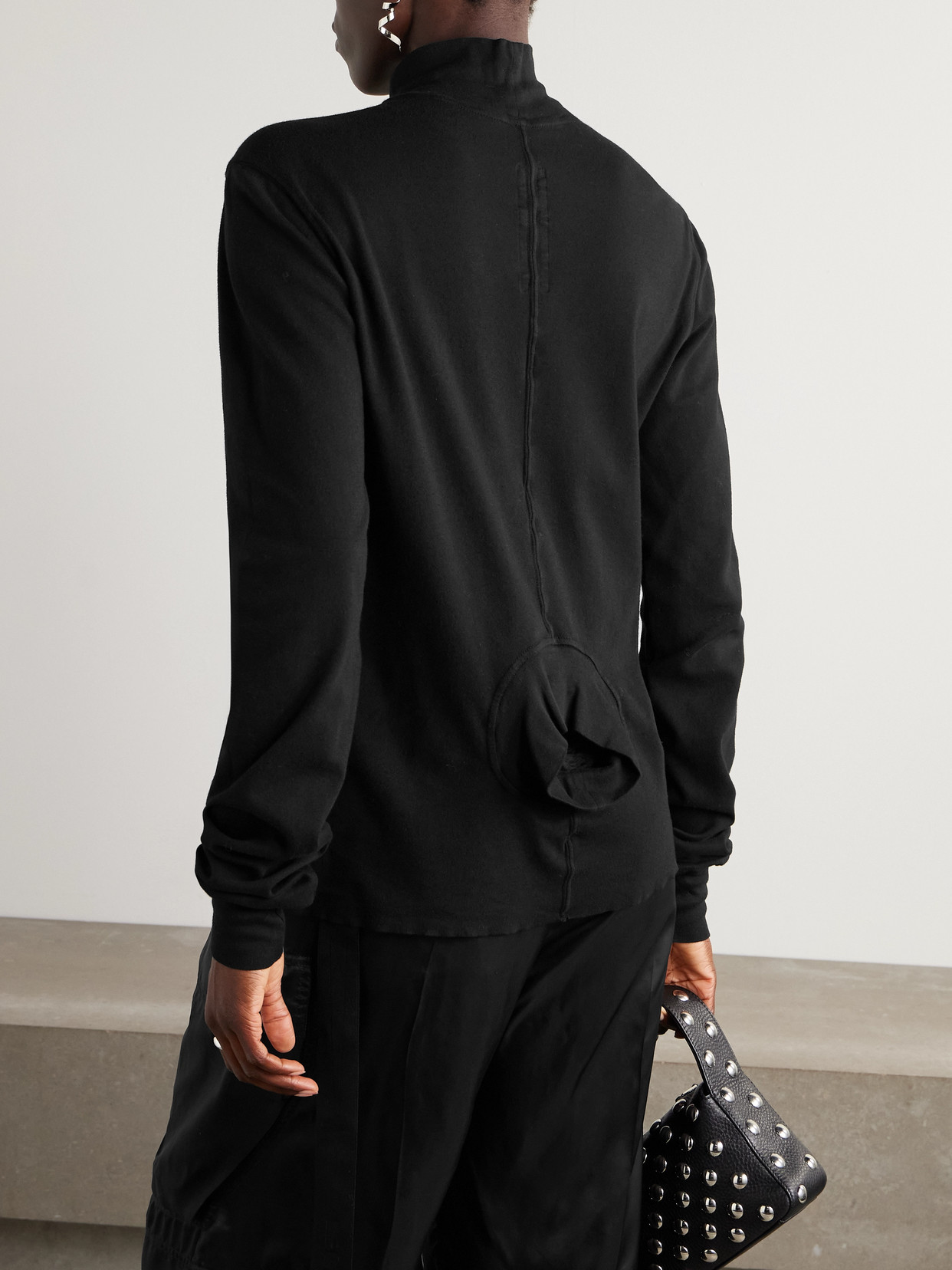 Rick Owens Cotton Sweater In Black