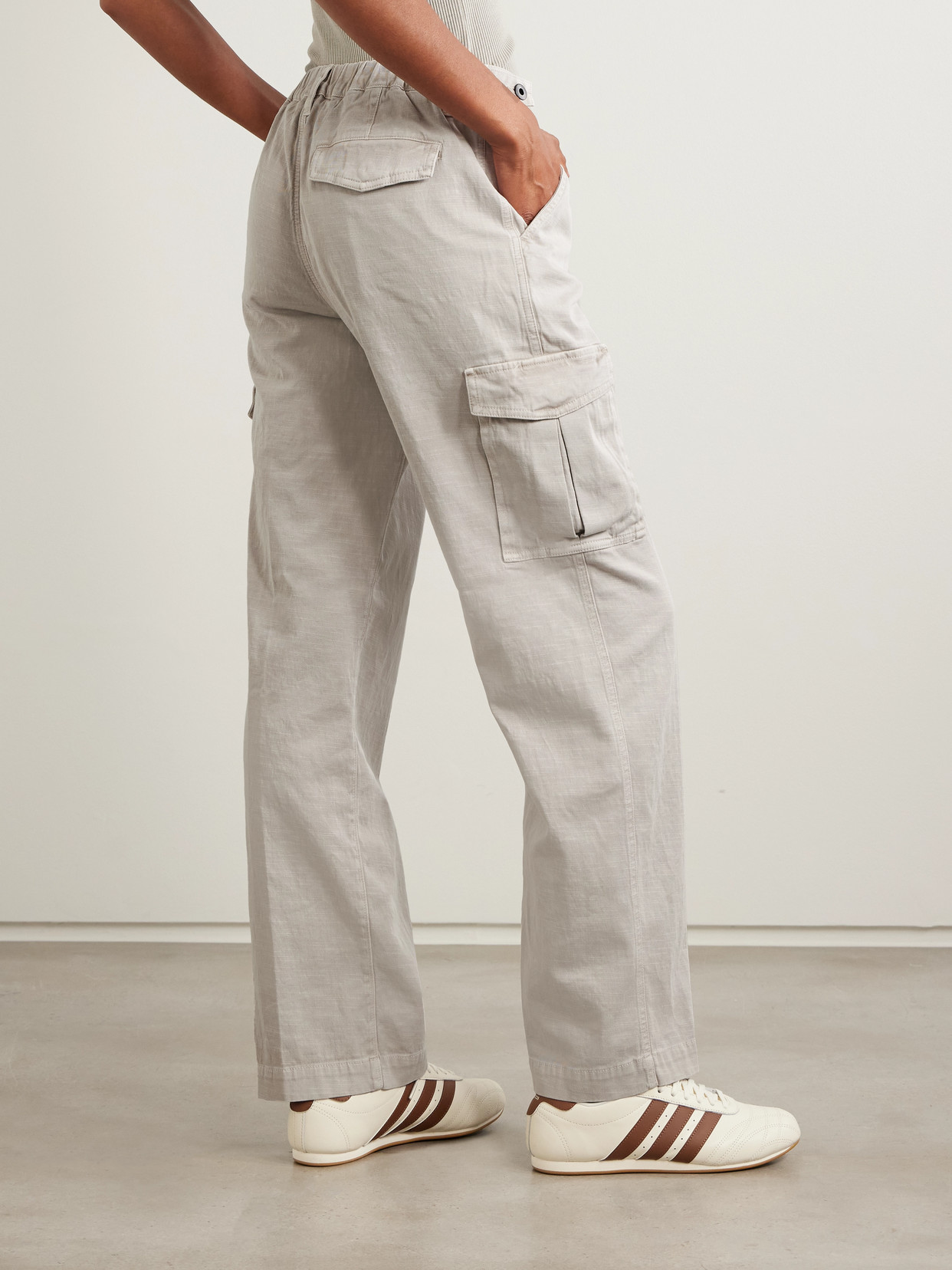 James Perse Cotton-blend Twill Straight-leg Cargo Pants