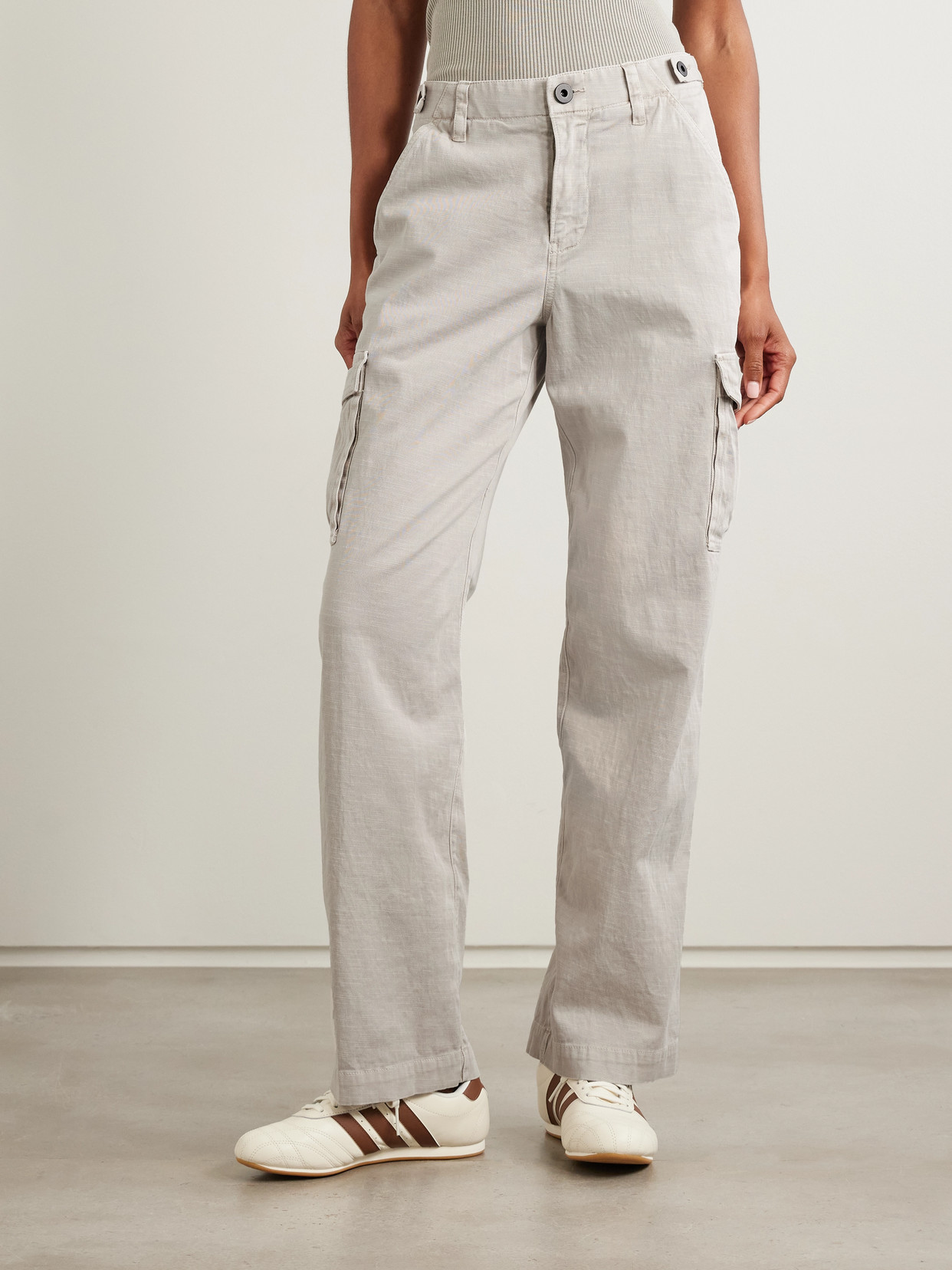 James Perse Cotton-blend Twill Straight-leg Cargo Pants