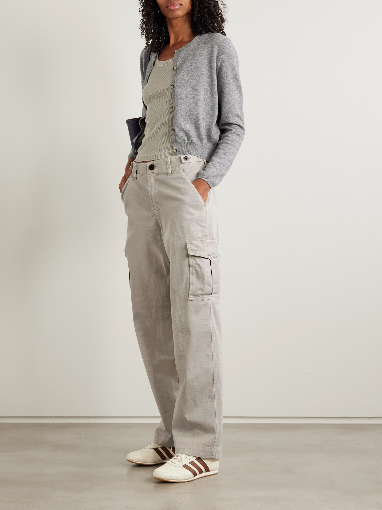 James Perse Cotton-blend Twill Straight-leg Cargo Pants