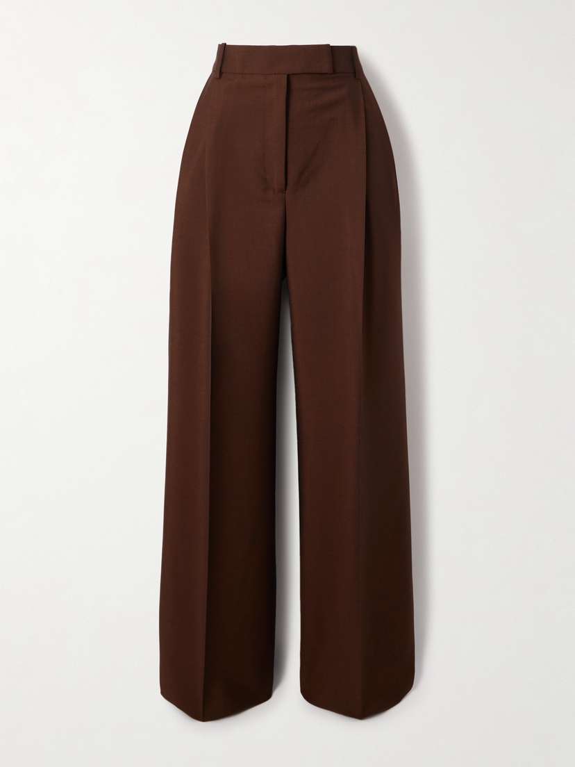 RÓHE Pleated Wool And Mohair-blend Pants