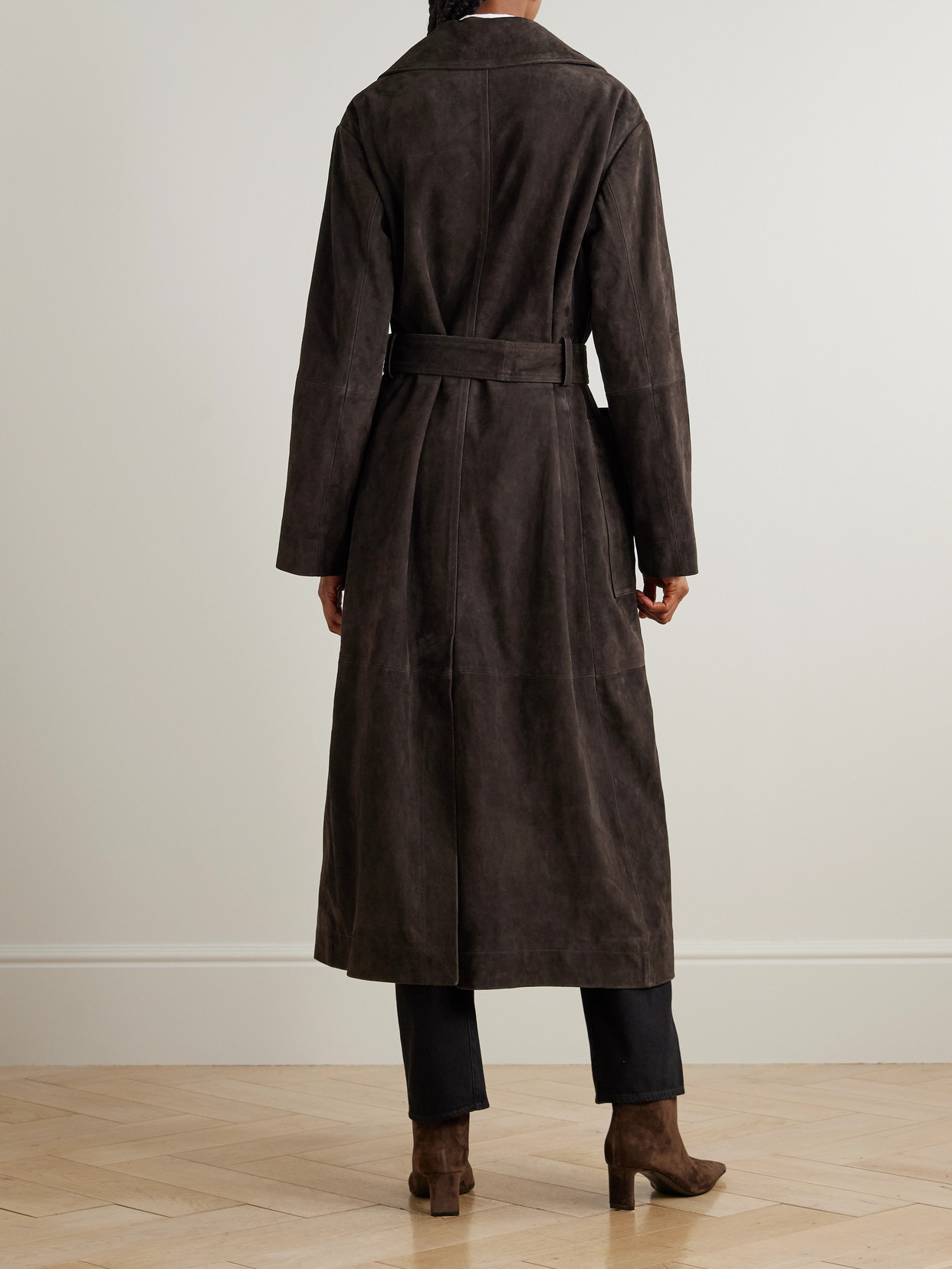 Rohe Double-breasted Suede Trench Coat