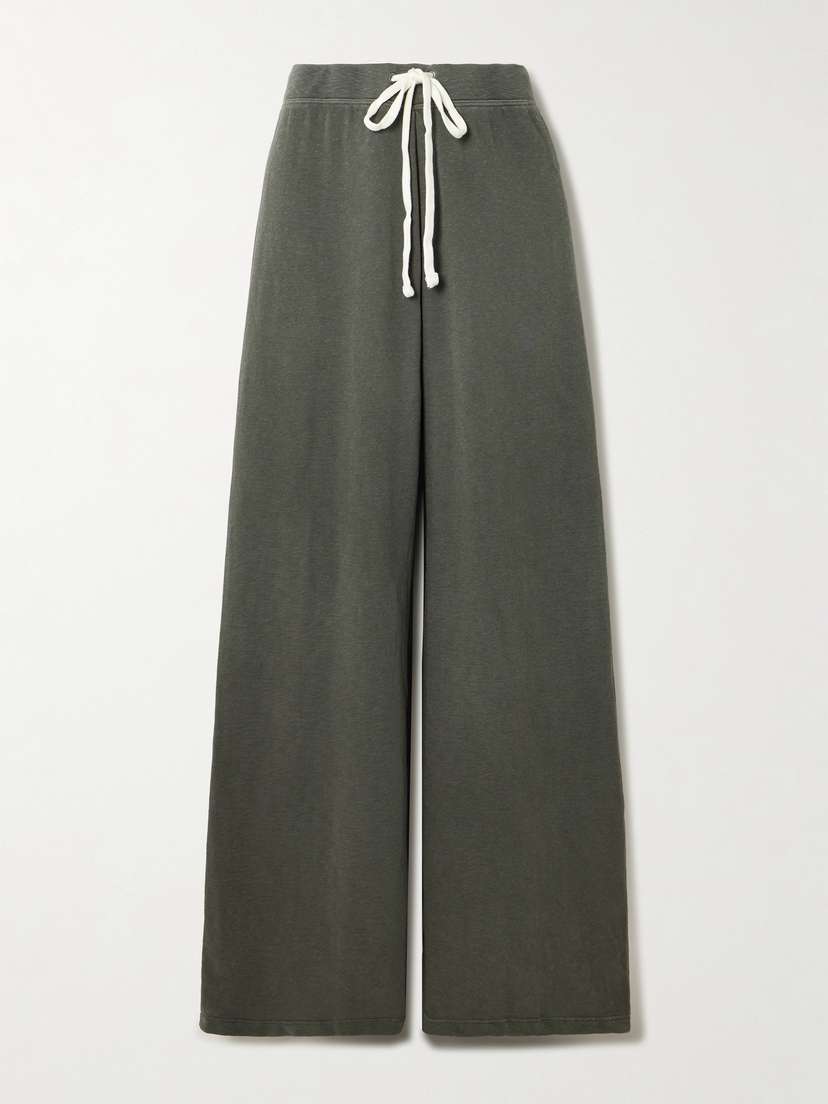 James Perse Cotton-terry Wide-leg Track Pants