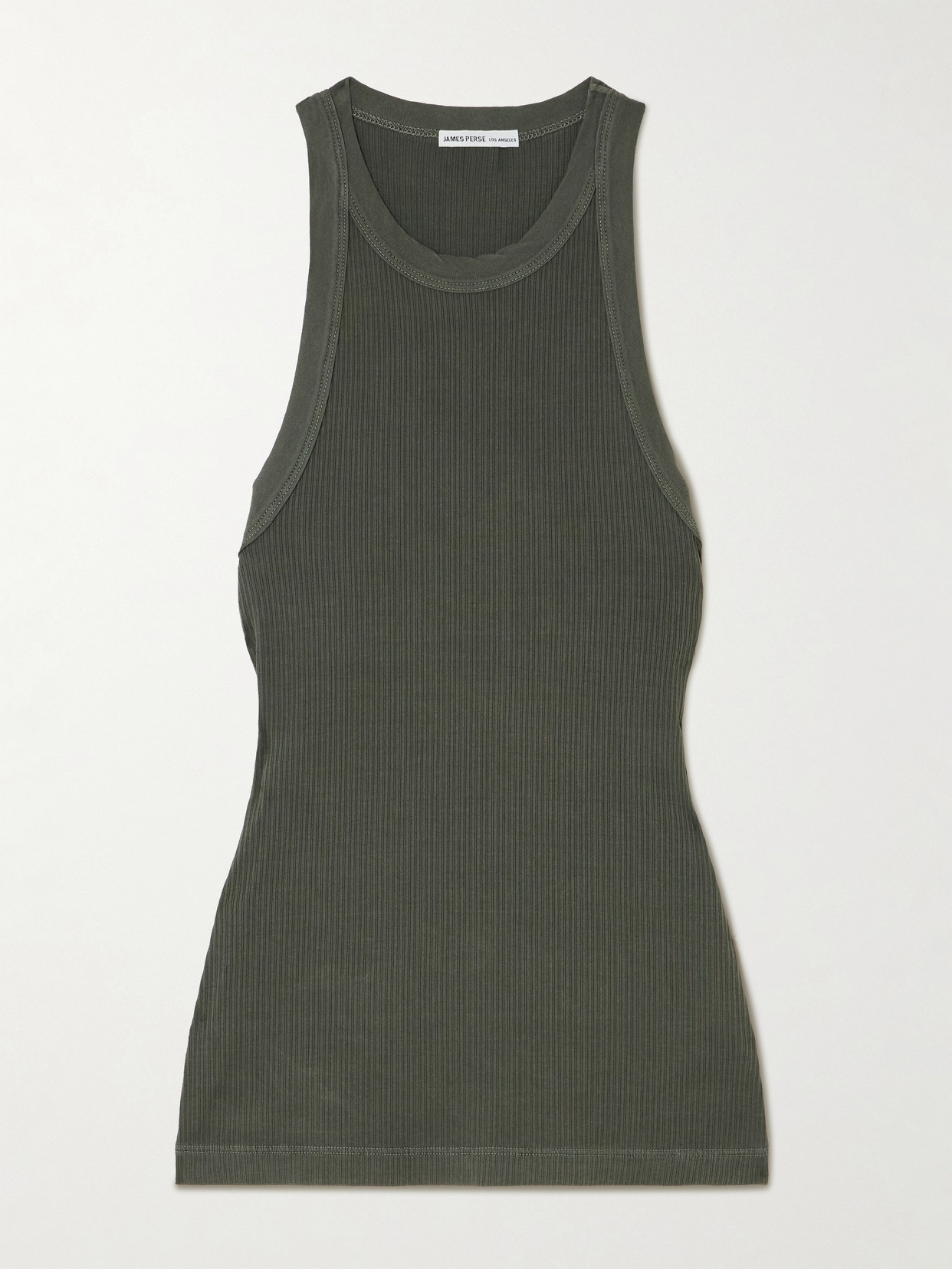 James Perse Ribbed Stretch-supima Cotton Tank