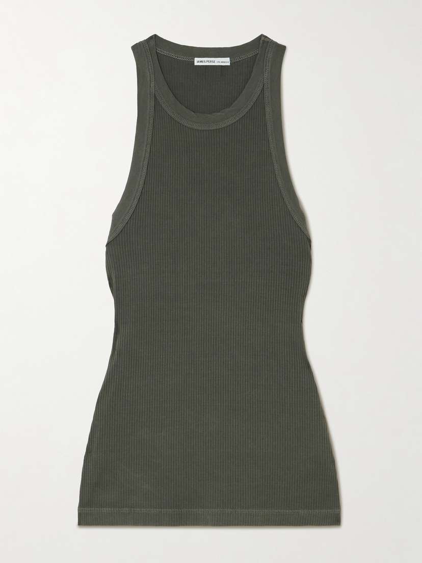 James Perse Ribbed Stretch-supima Cotton Tank