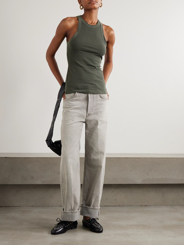 James Perse Ribbed stretch-Supima cotton tank