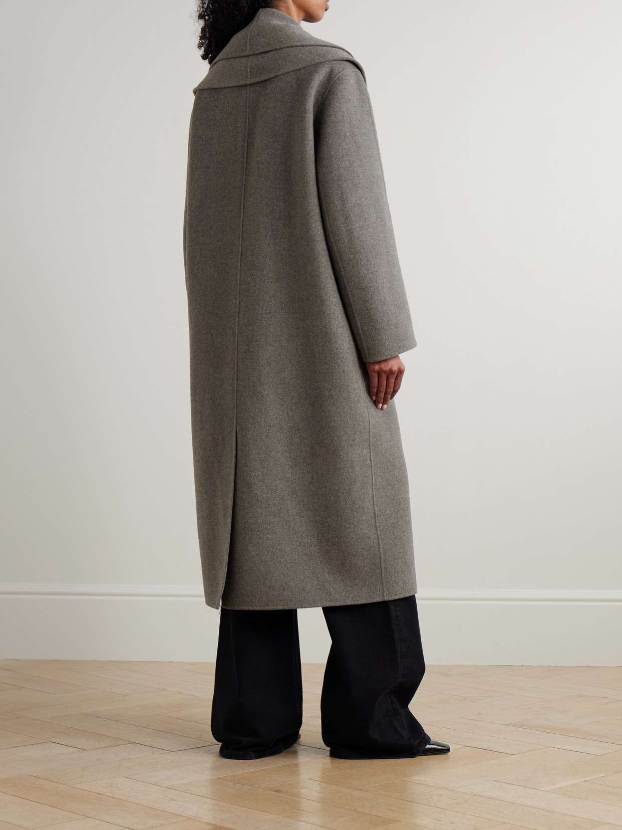 Rohe Double-breasted Wool And Cashmere-blend Coat In Green