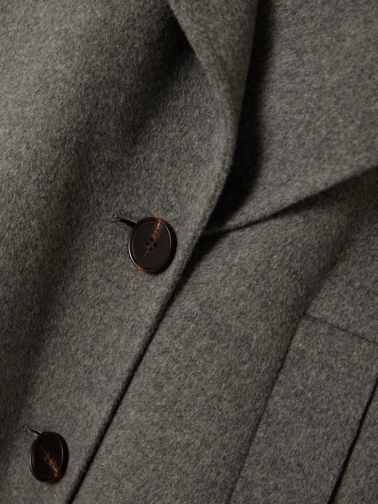 Rohe Double-breasted Wool And Cashmere-blend Coat In Green