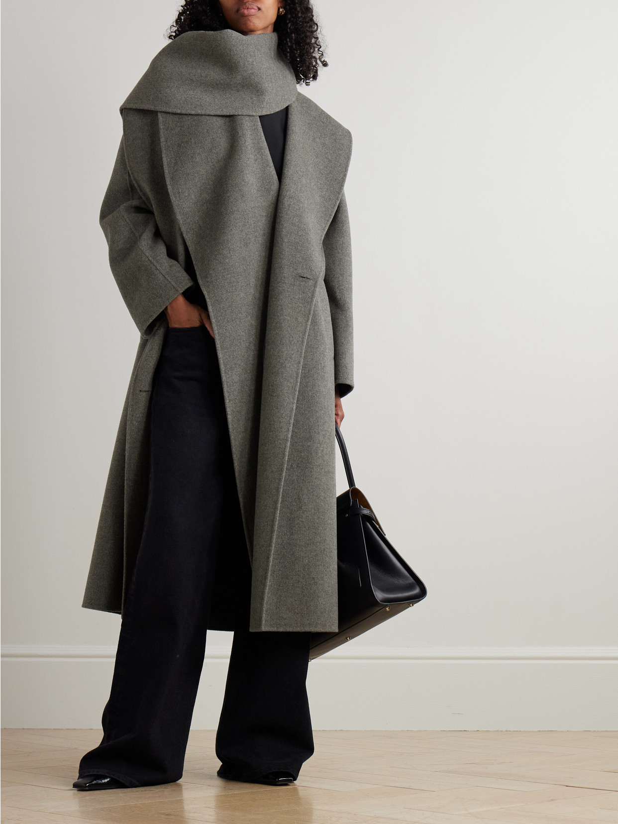 Rohe Double-breasted Wool And Cashmere-blend Coat In Green