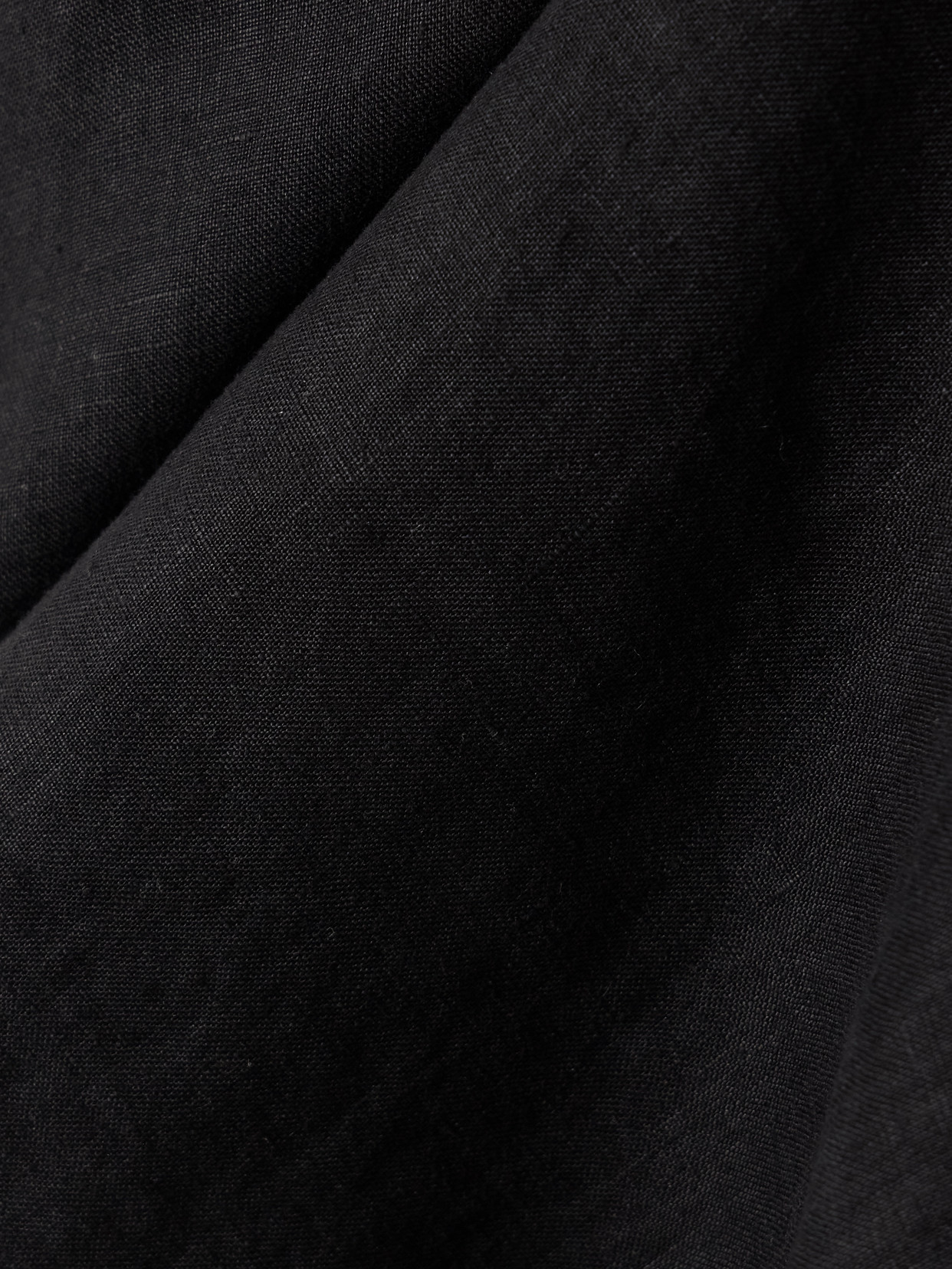 Cropped Linen-Canvas T-Shirt