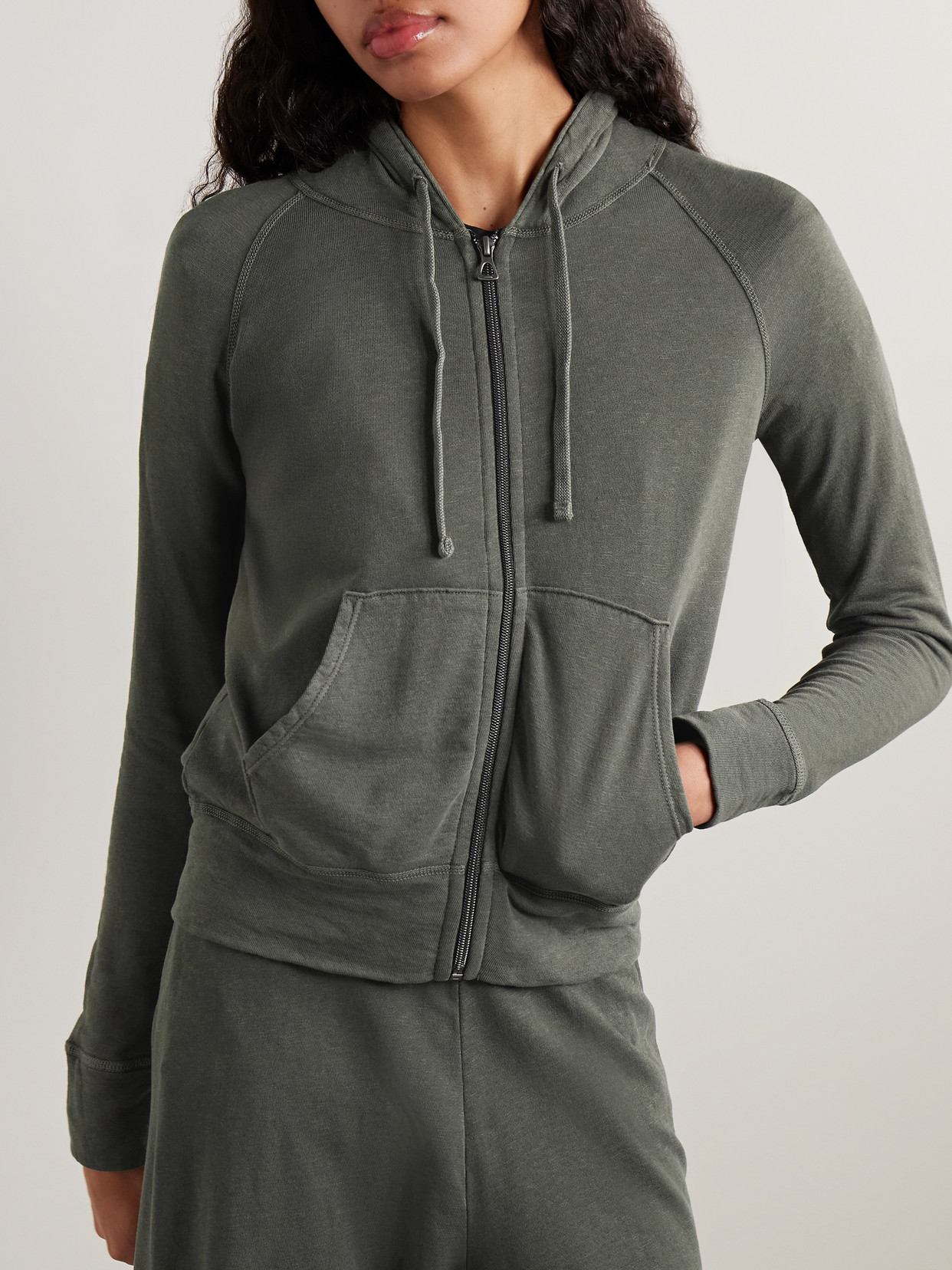 James Perse Vintage French Cotton-terry Hoodie
