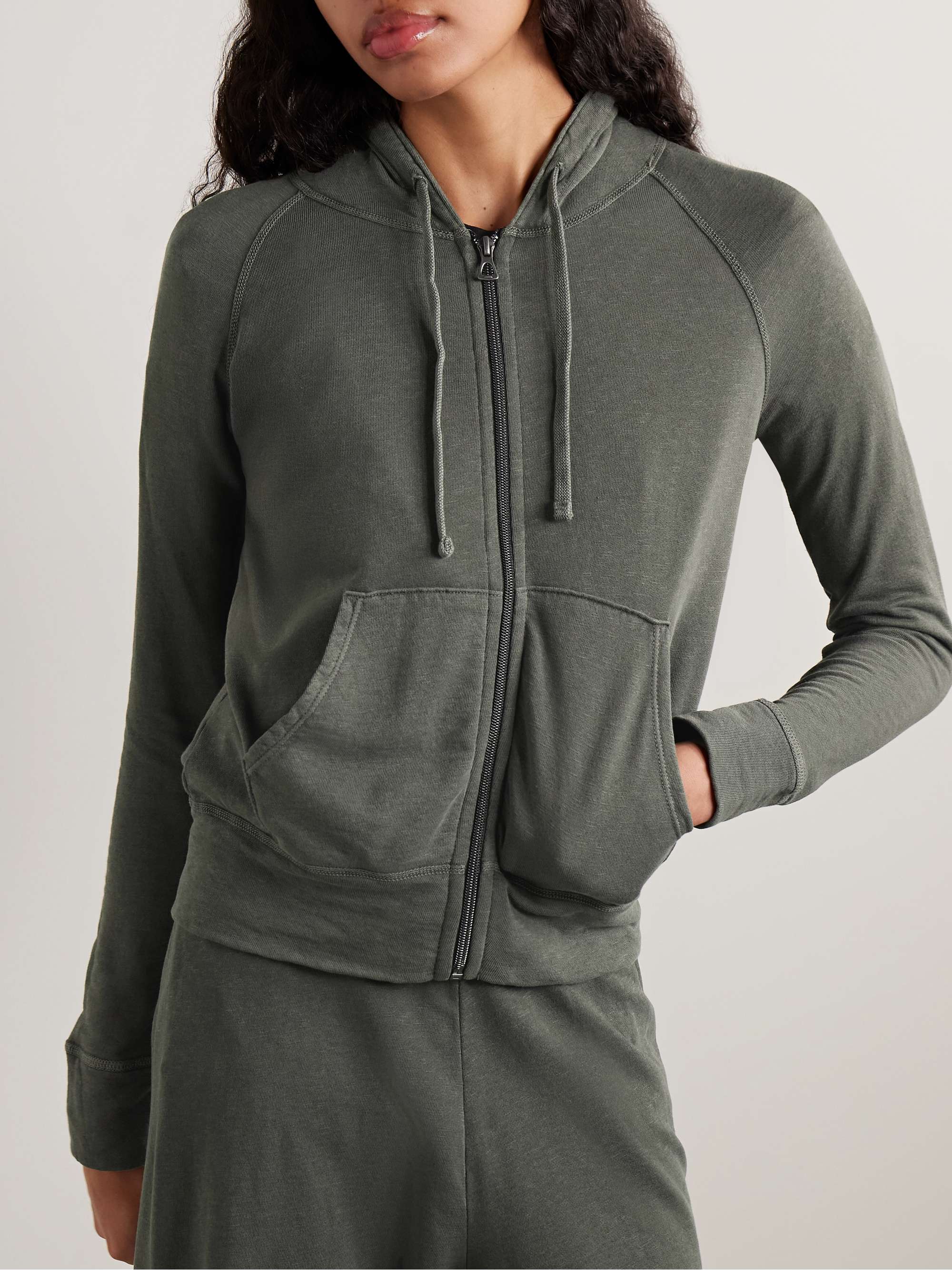 JAMES PERSE Vintage Supima cotton-jersey hoodie