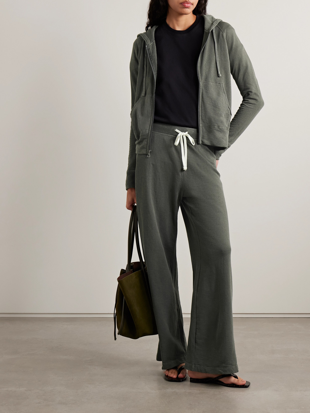 James Perse Vintage French Cotton-terry Hoodie