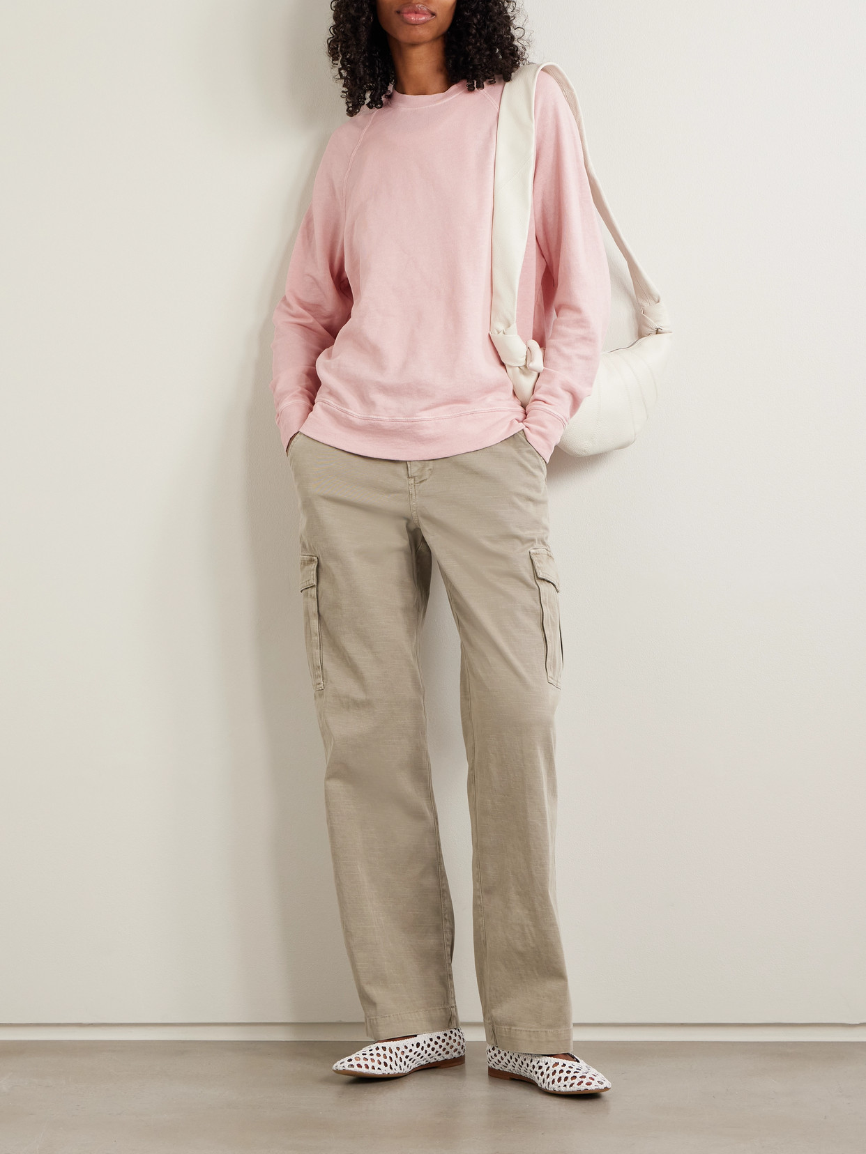 JAMES PERSE COTTON-BLEND TWILL STRAIGHT-LEG CARGO PANTS