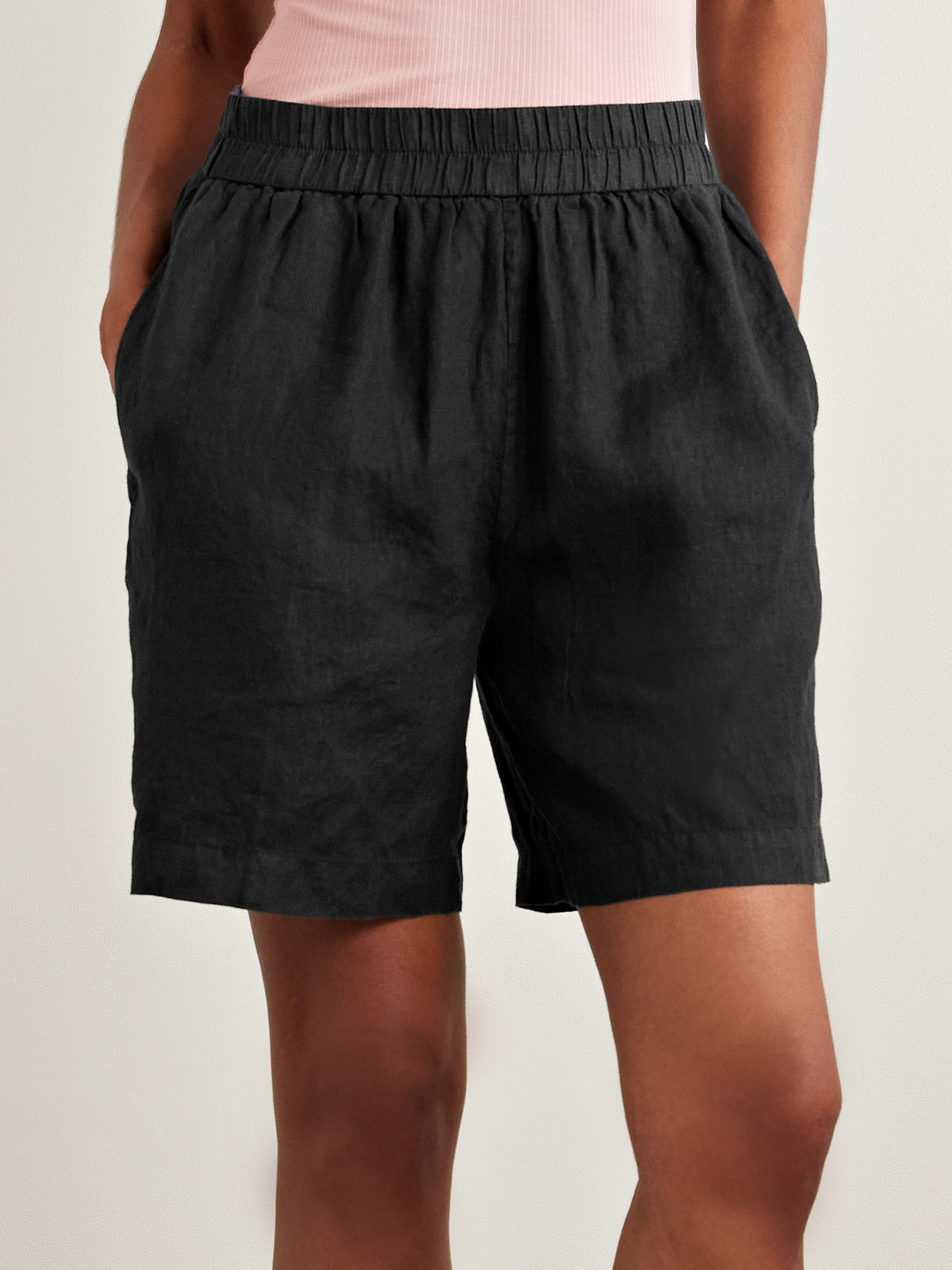 JAMES PERSE LINEN-CANVAS SHORTS 
