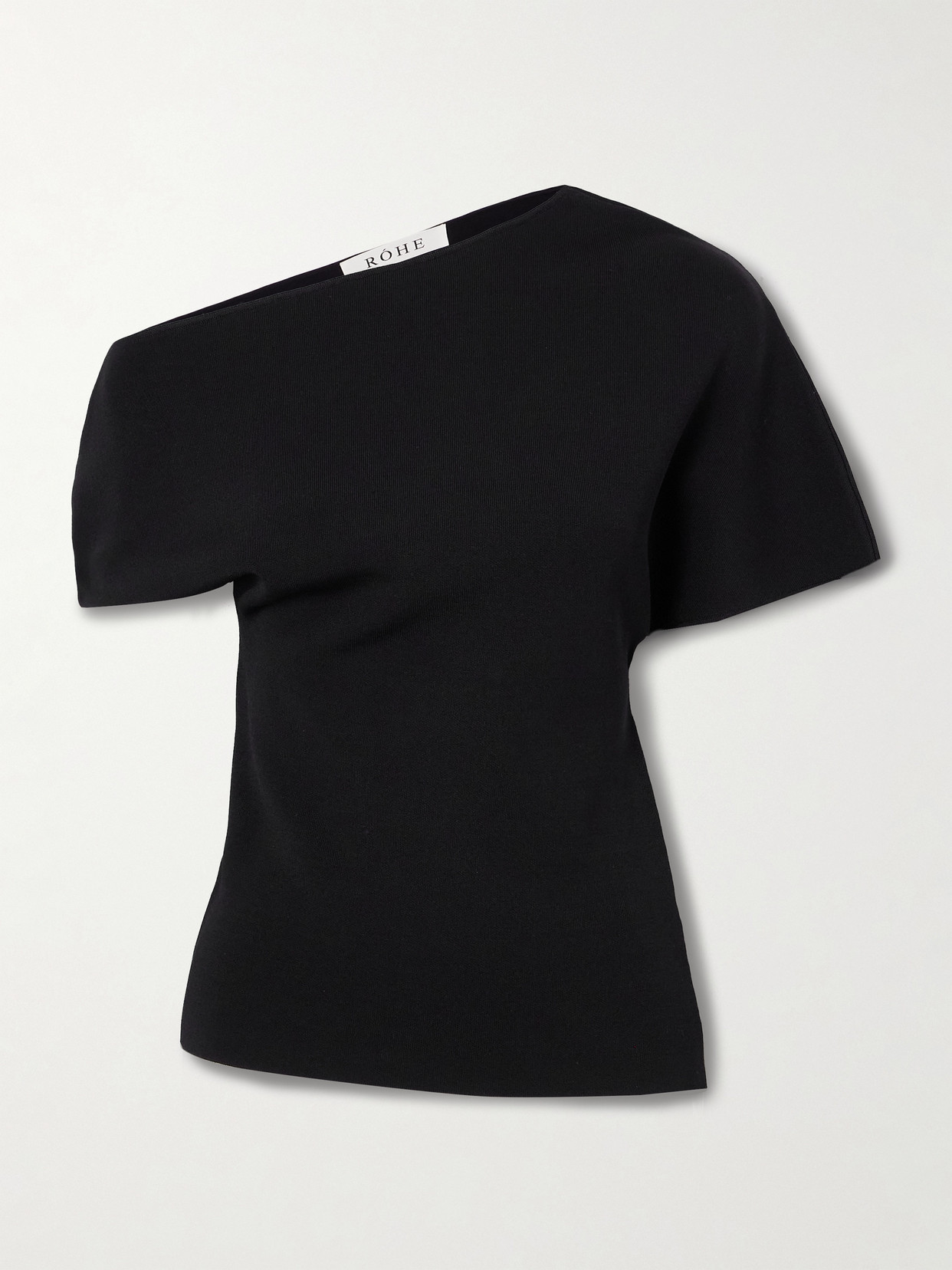 Rohe Asymmetric Jersey Top In Black