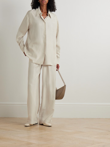 Róhe Oversized striped silk shirt
