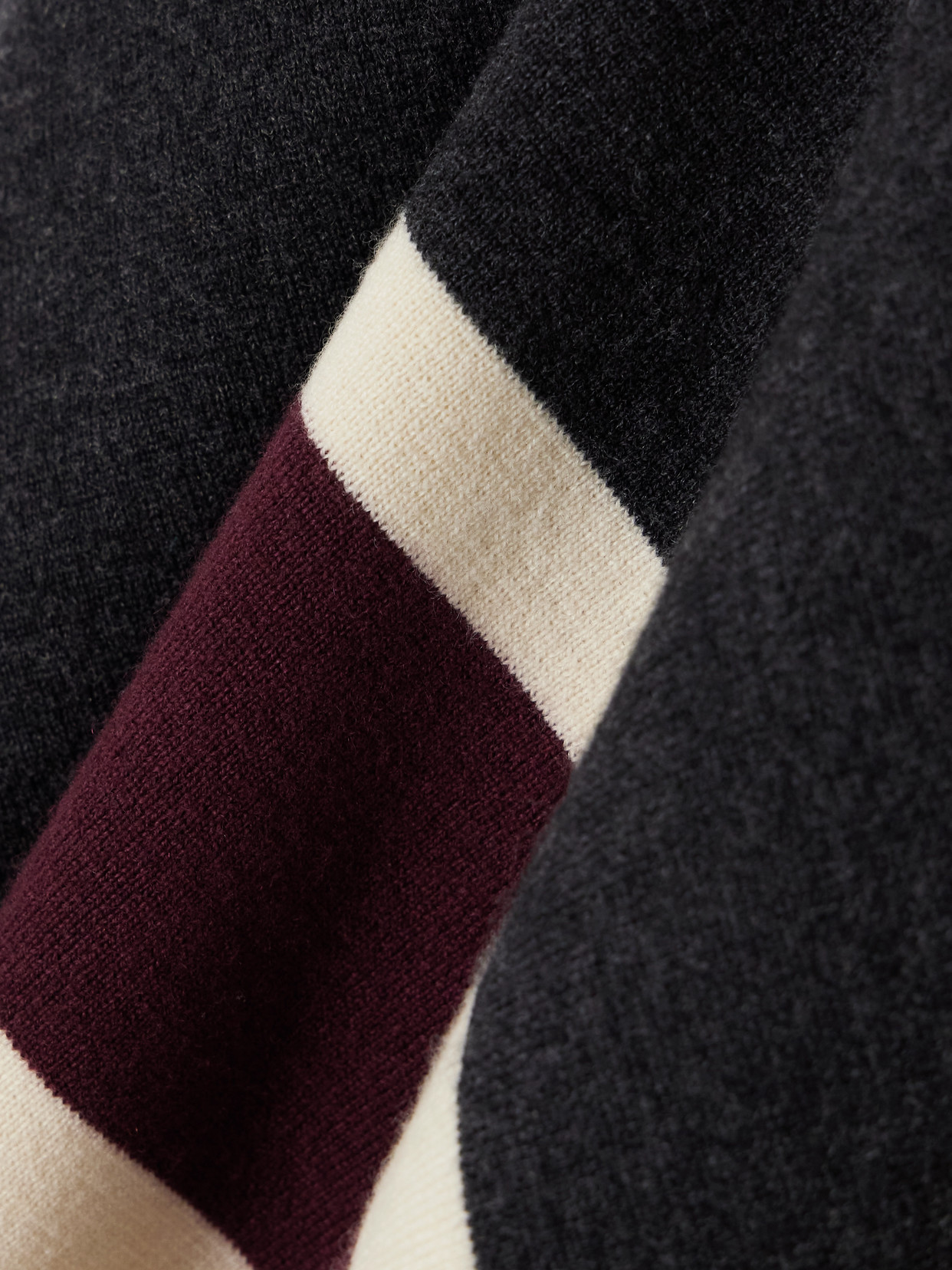 Rohe Oversized Striped Wool And Cashmere-blend Polo Sweater In Multi