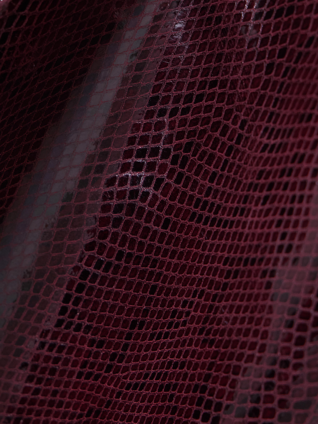 Rohe Paneled Snake-effect Patent-leather Midi Skirt In Burgundy