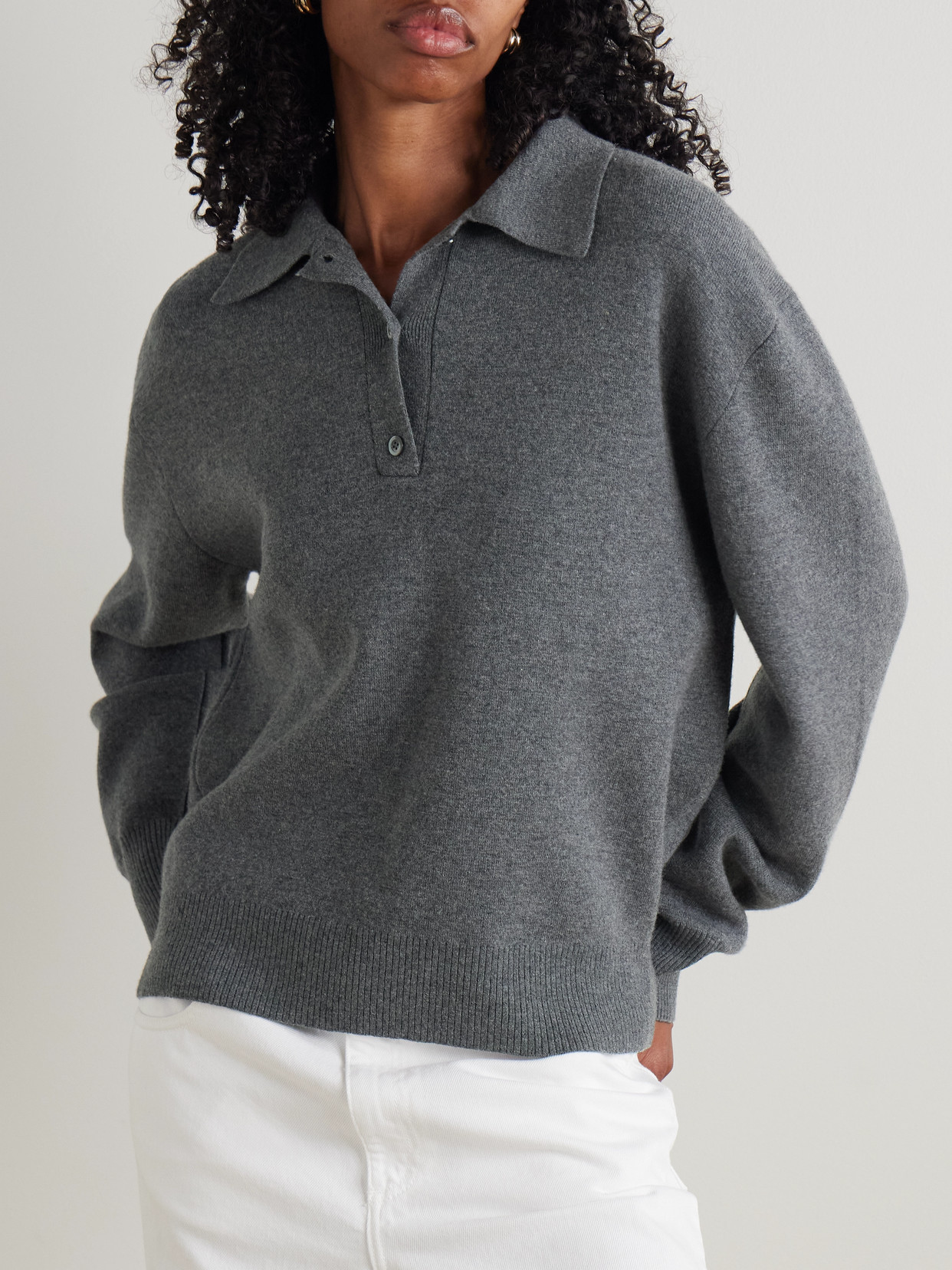Rohe Wool And Cashmere-blend Polo Sweater