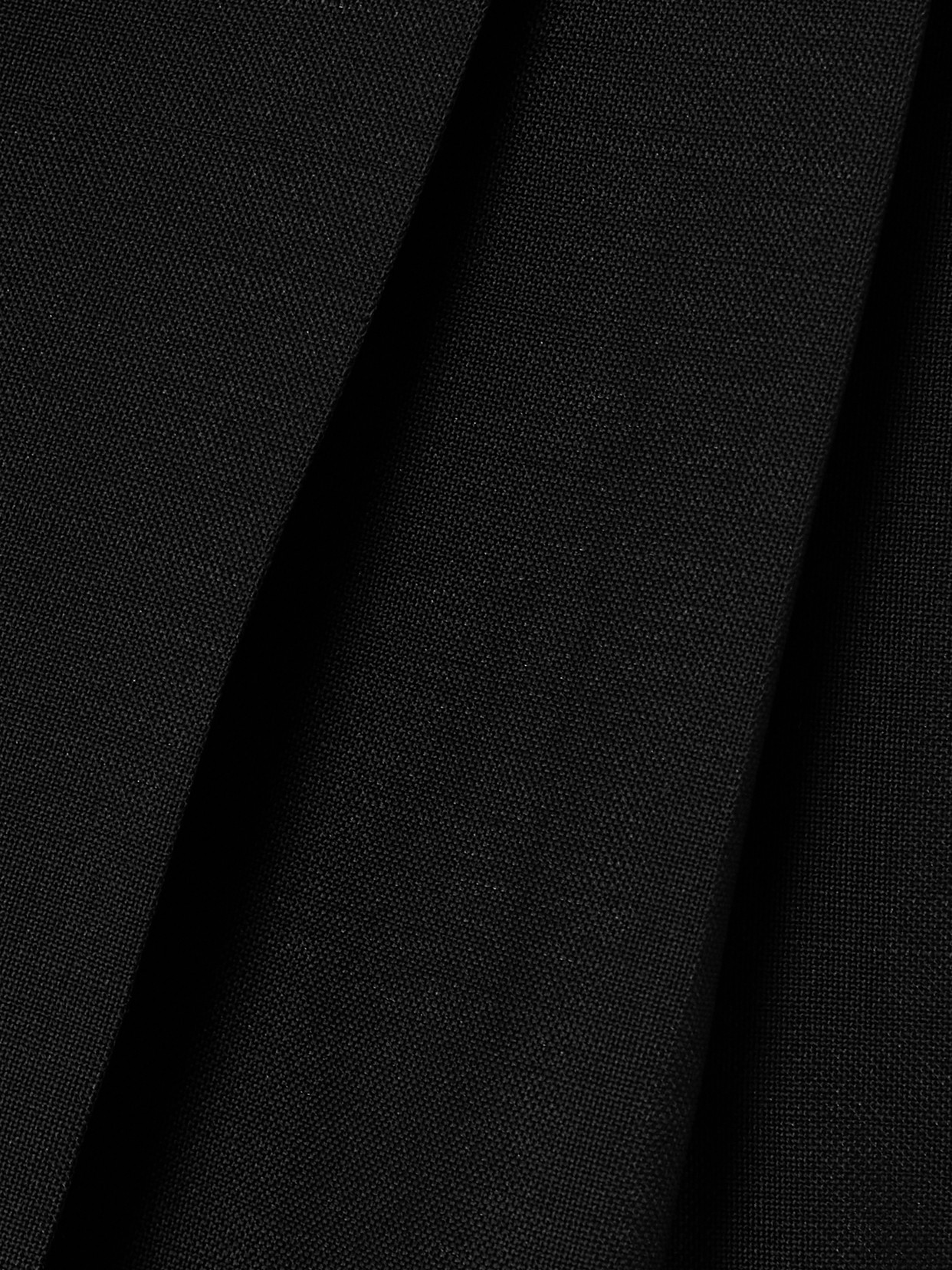 Rohe Pleated Grain De Poudre Wool And Mohair-blend Wide-leg Pants In Black
