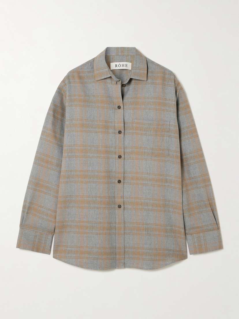 RÓHE Checked Twill Shirt