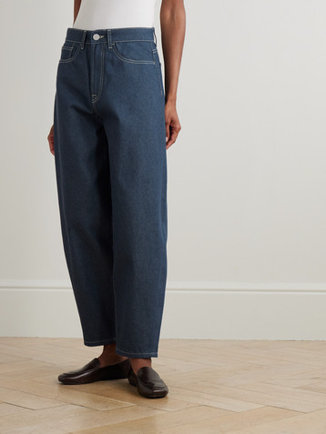 Róhe High-rise barrel-leg jeans