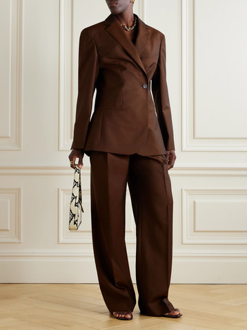 Róhe Wool and mohair-blend double-breasted blazer