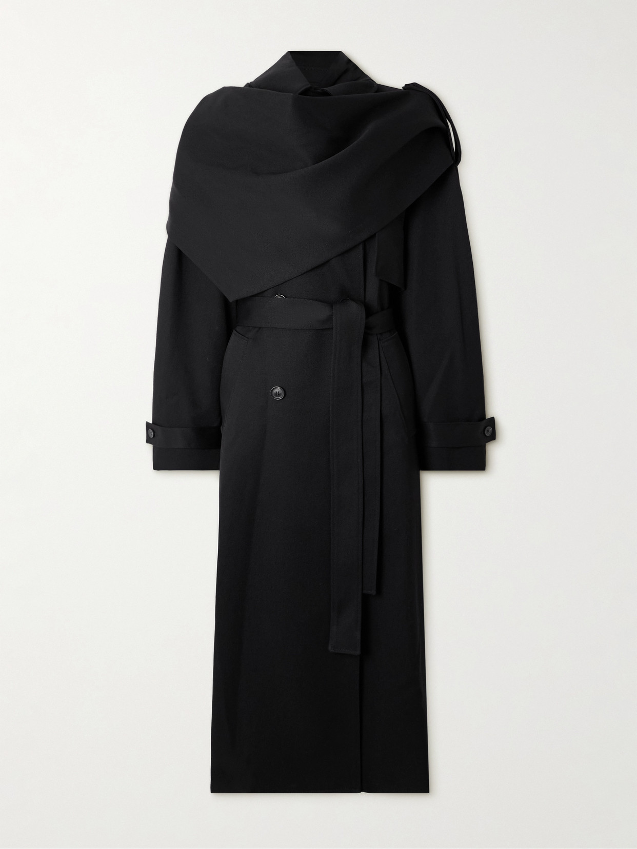 Rohe Scarf-effect Wool Trench Coat