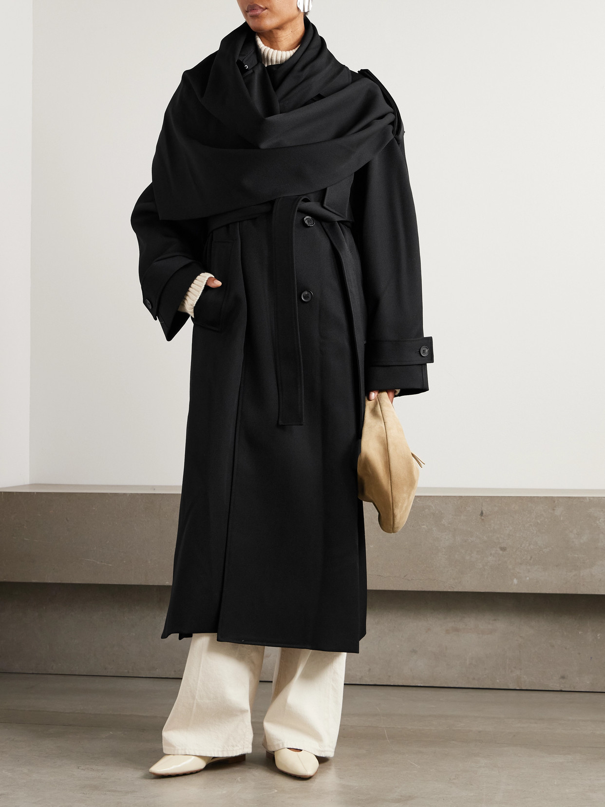 Rohe Scarf-effect Wool Trench Coat
