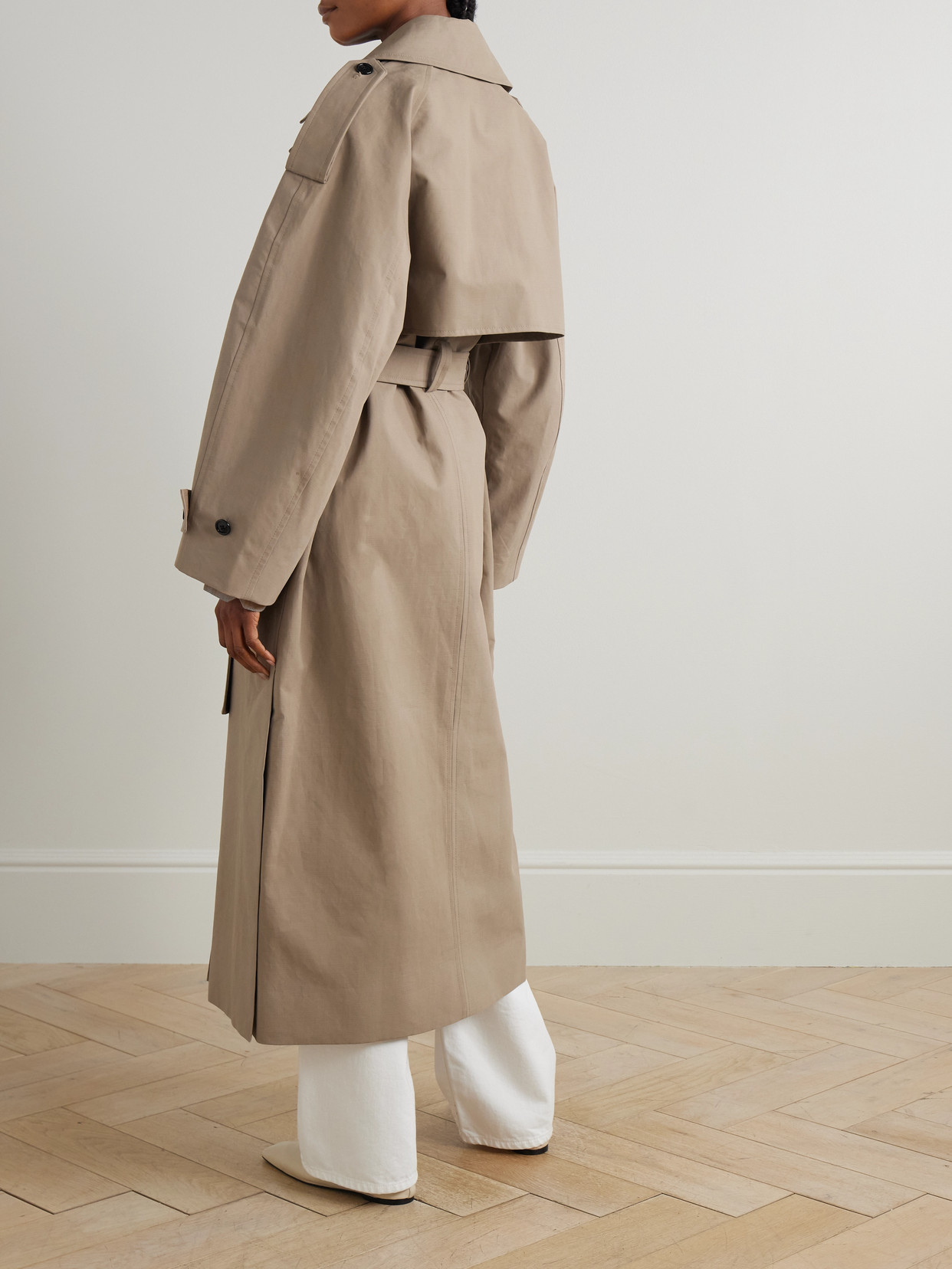 Rohe Oversized Double-breasted Cotton Trench Coat