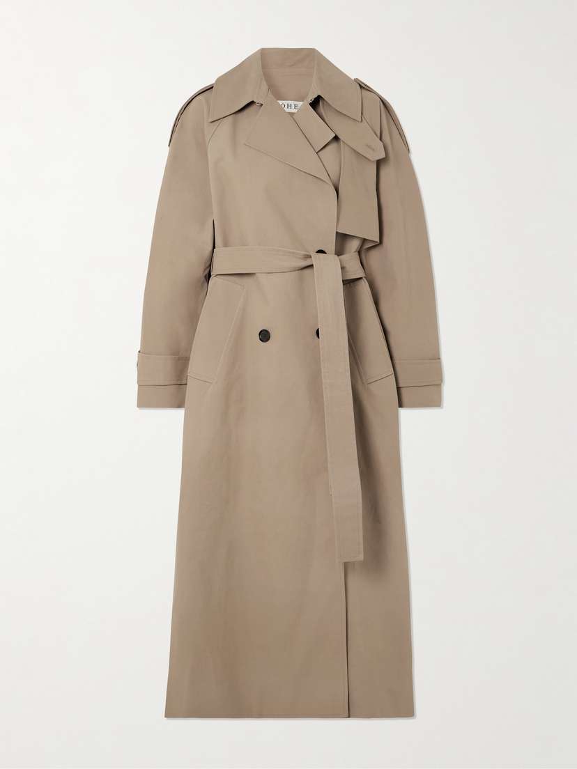 RÓHE Oversized Double-breasted Cotton Trench Coat