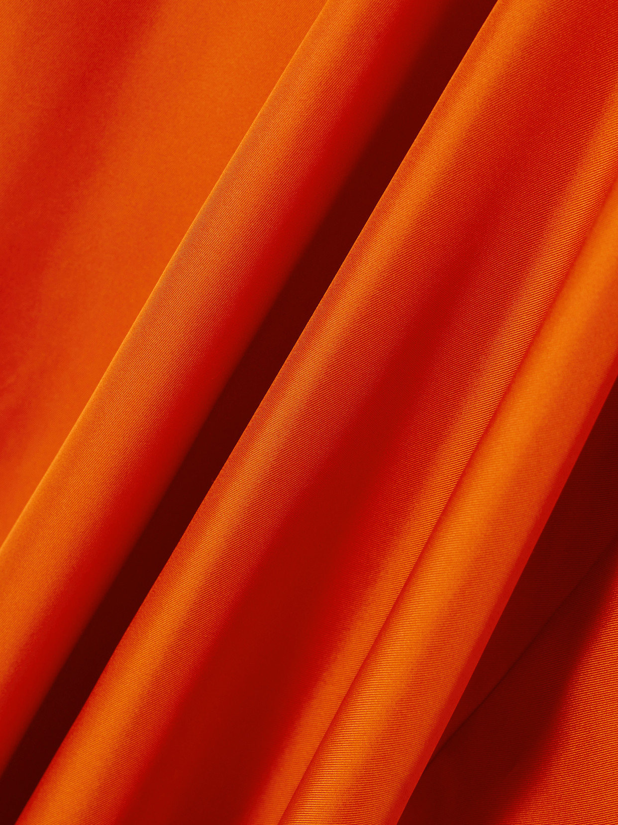 Rohe Silk V-neck Midi Dress In Orange