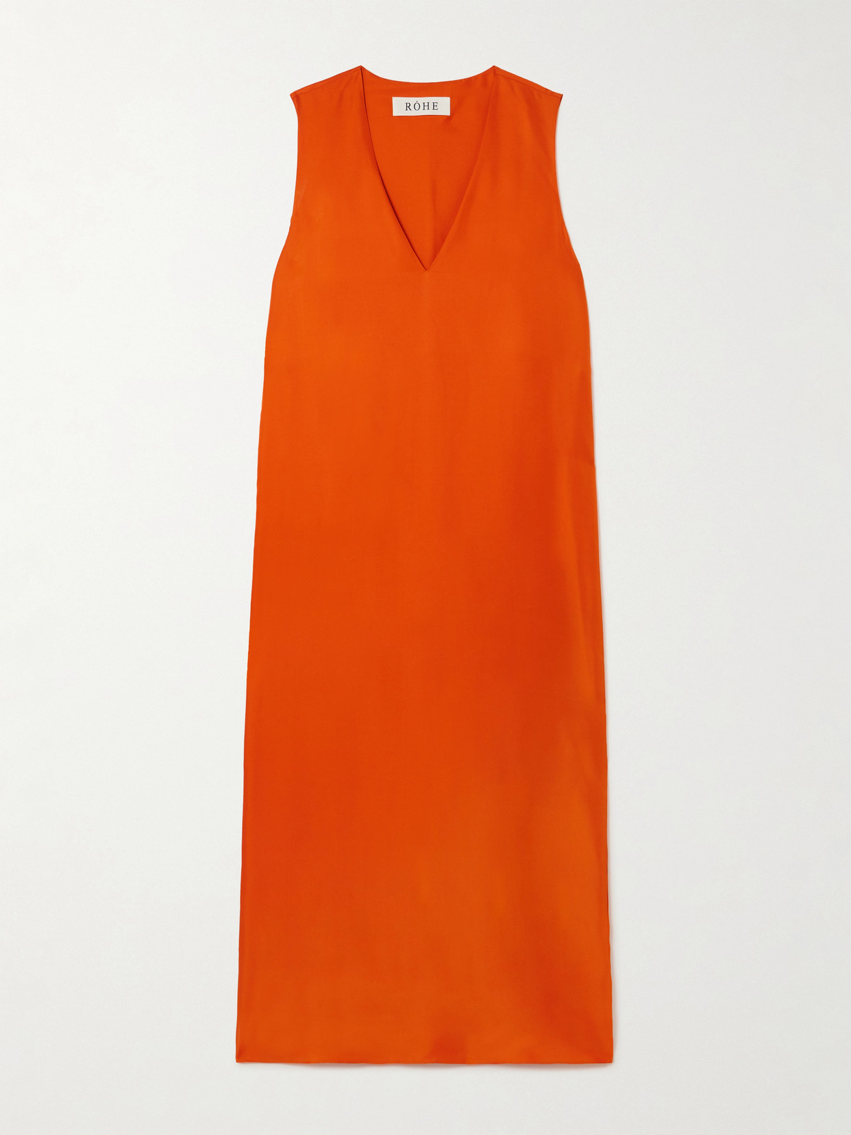 Rohe Silk-satin Maxi Dress In Orange