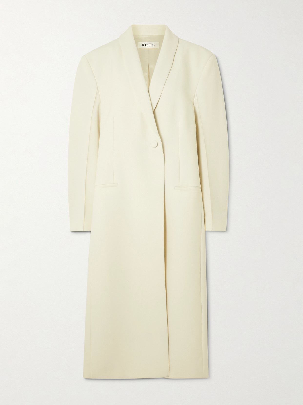 Rohe Signature Oversized Woven Coat In Neutral