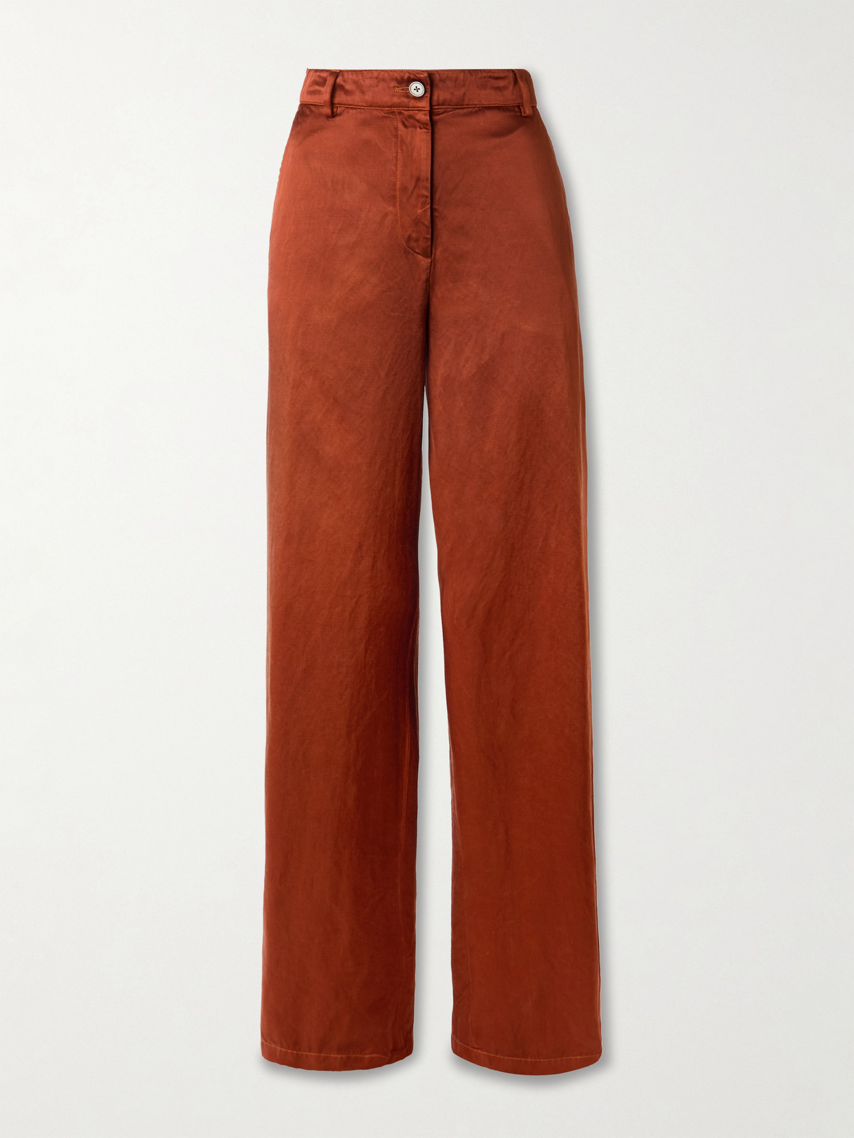 Dries Van Noten Twill Wide-leg Pants In Orange