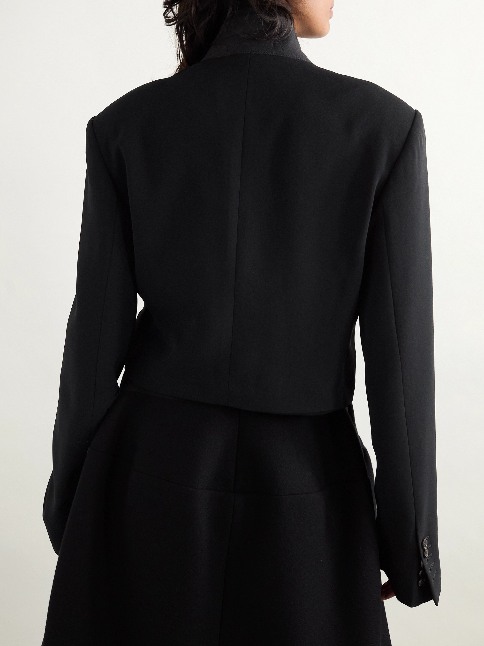 Dries Van Noten Cropped crepe blazer