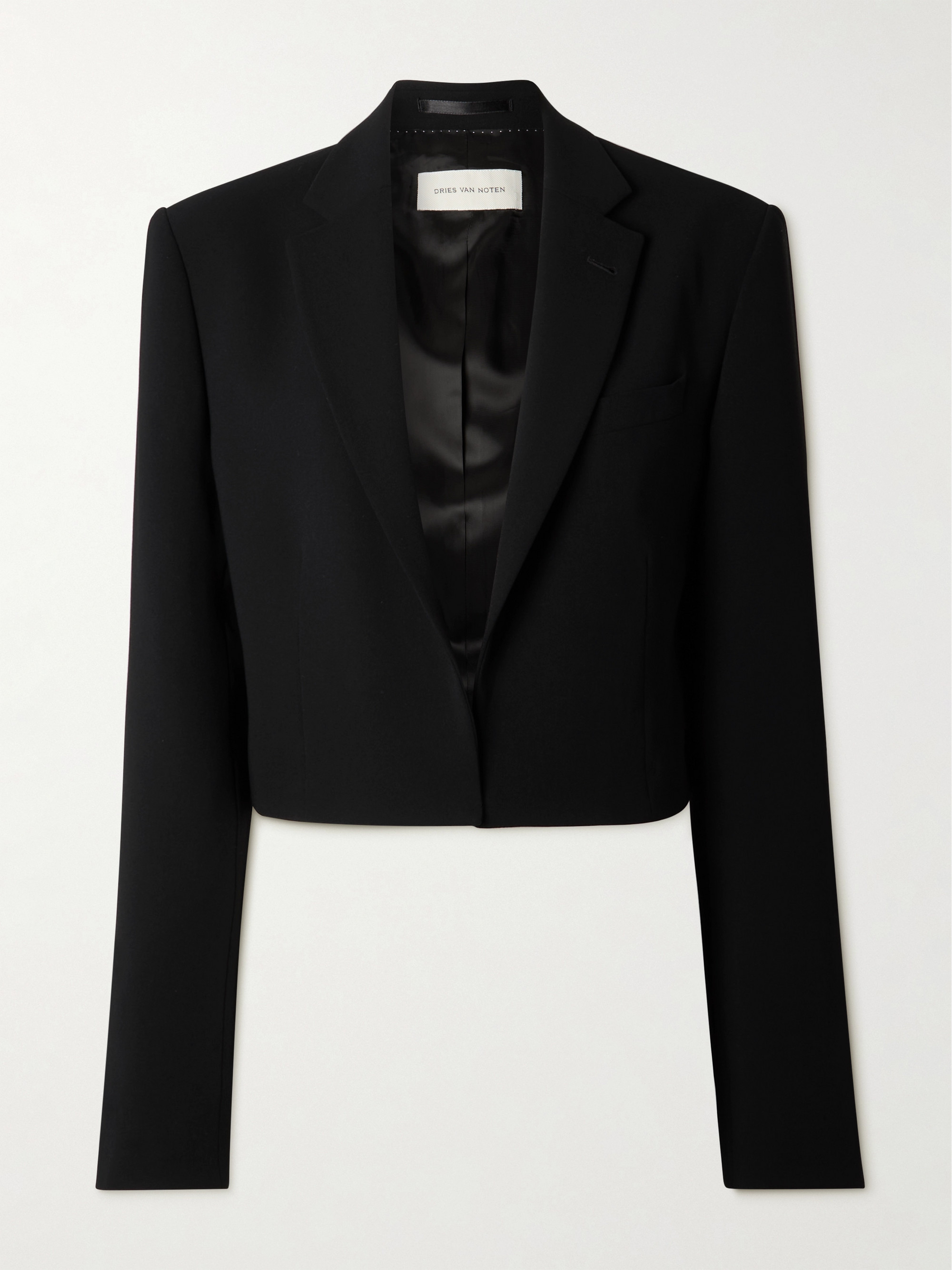 Dries Van Noten Cropped crepe blazer