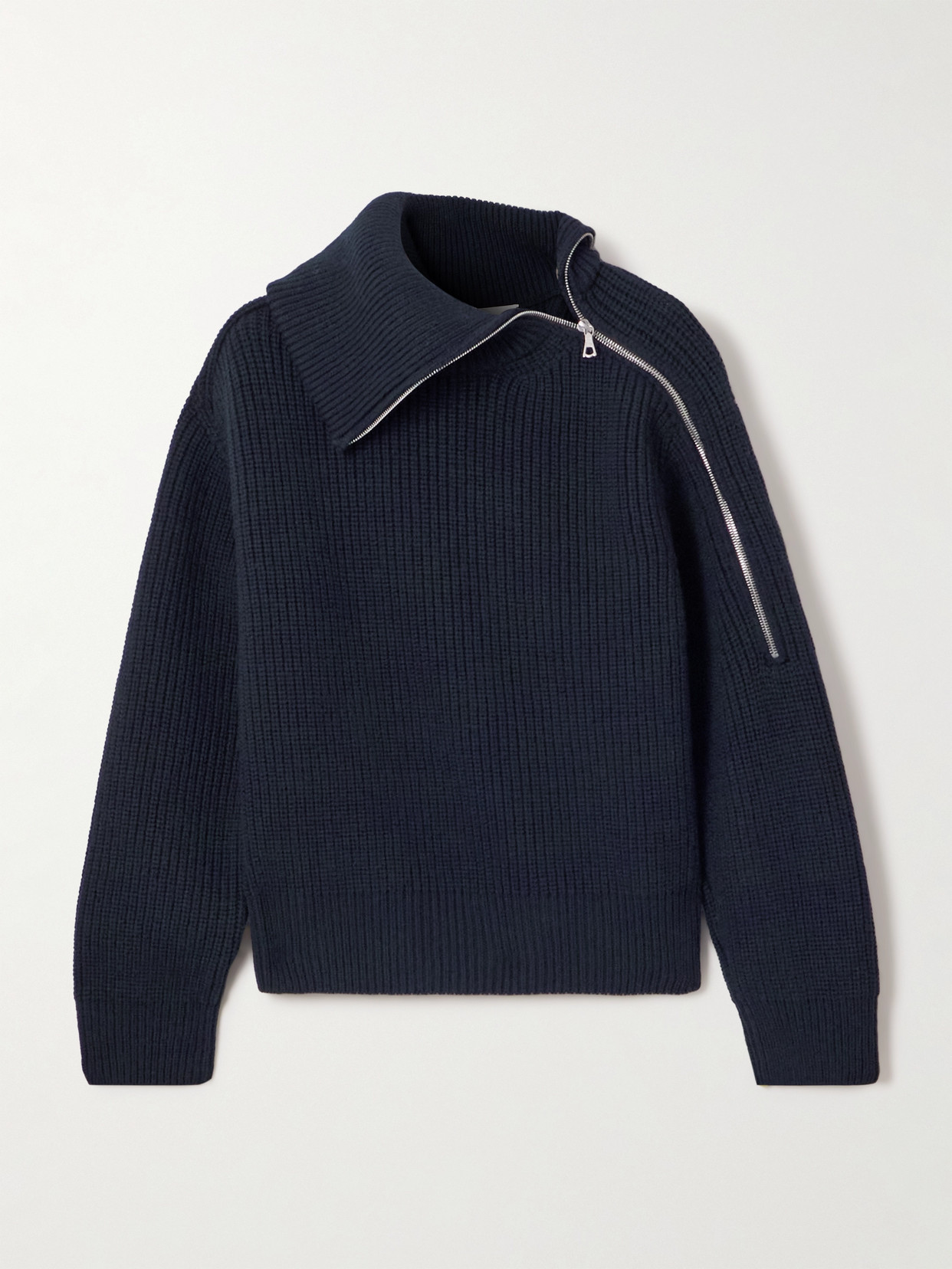 Dries Van Noten Talima Ribbed Wool Sweater In Blue