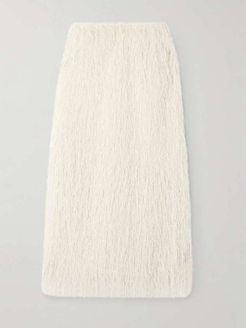 Dries Van Noten Fringed Knitted Skirt