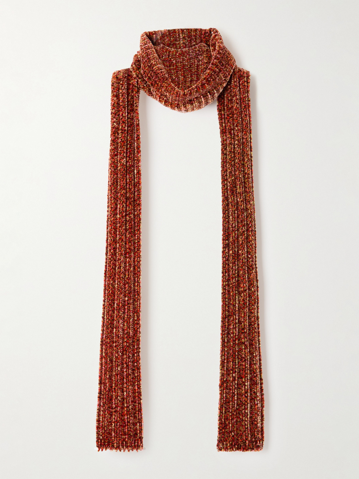 Dries Van Noten Chenille Scarf In Orange