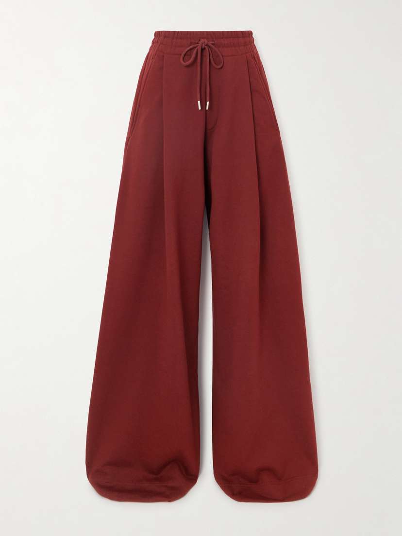 Dries Van Noten Hadium Pleated Cotton-jersey Pants