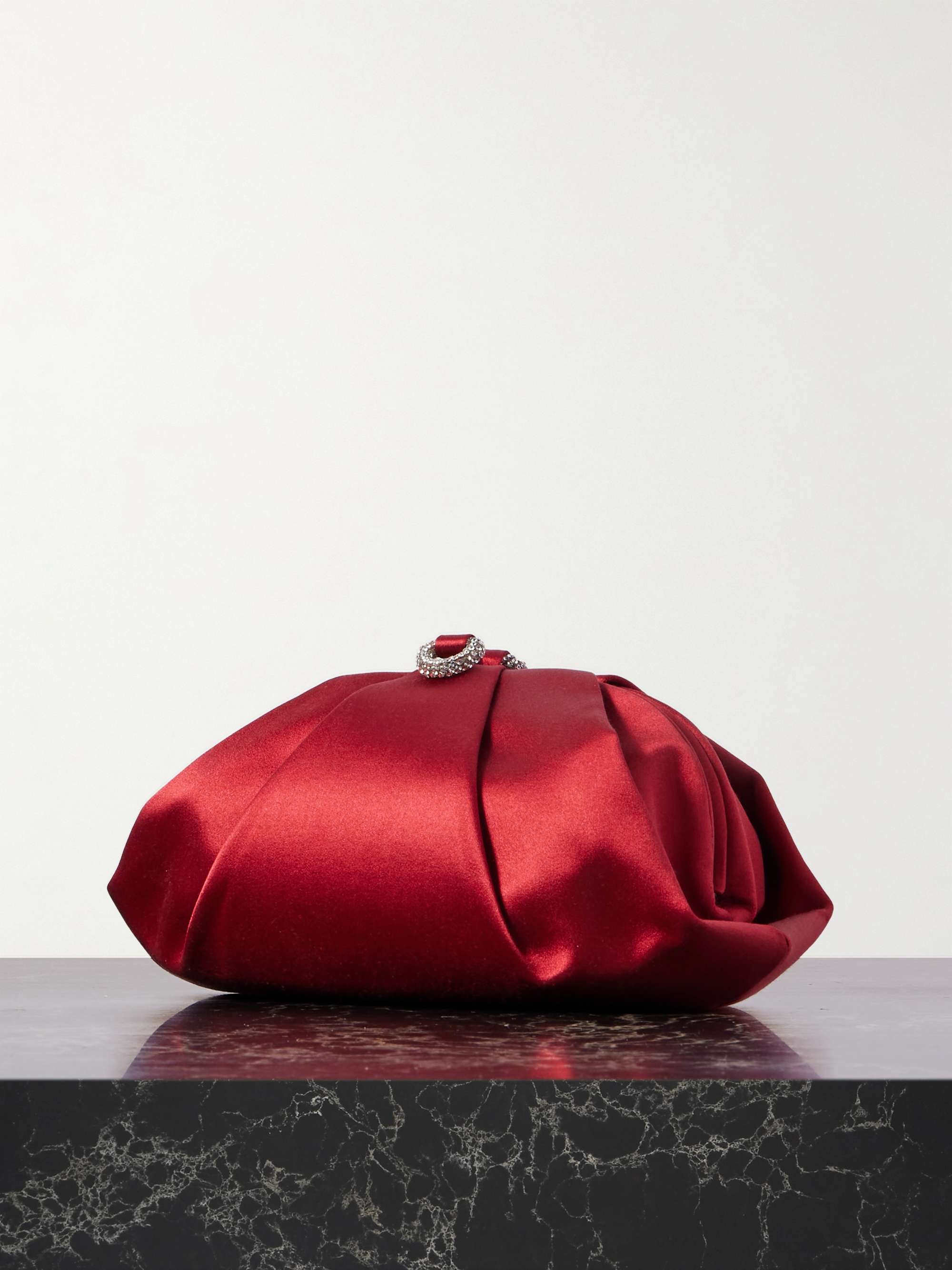 JUDITH LEIBER COUTURE Gemma crystal-embellished satin clutch